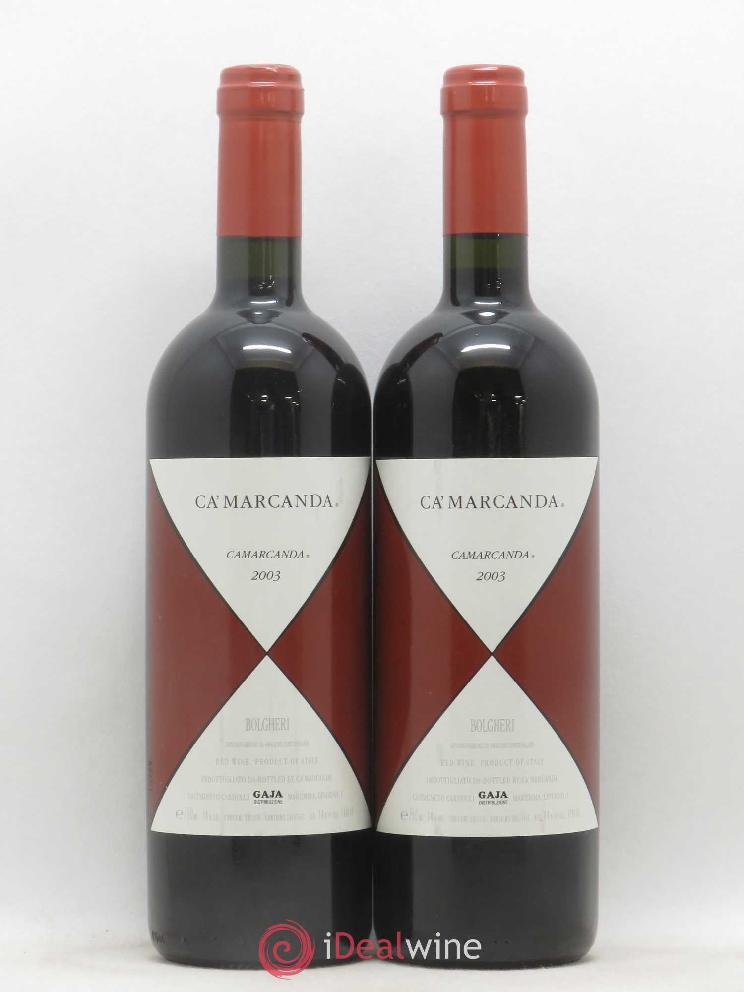 Bolgheri DOC Ca' Marcanda Gaja 2003 - Posten von 2 Flaschen - 0