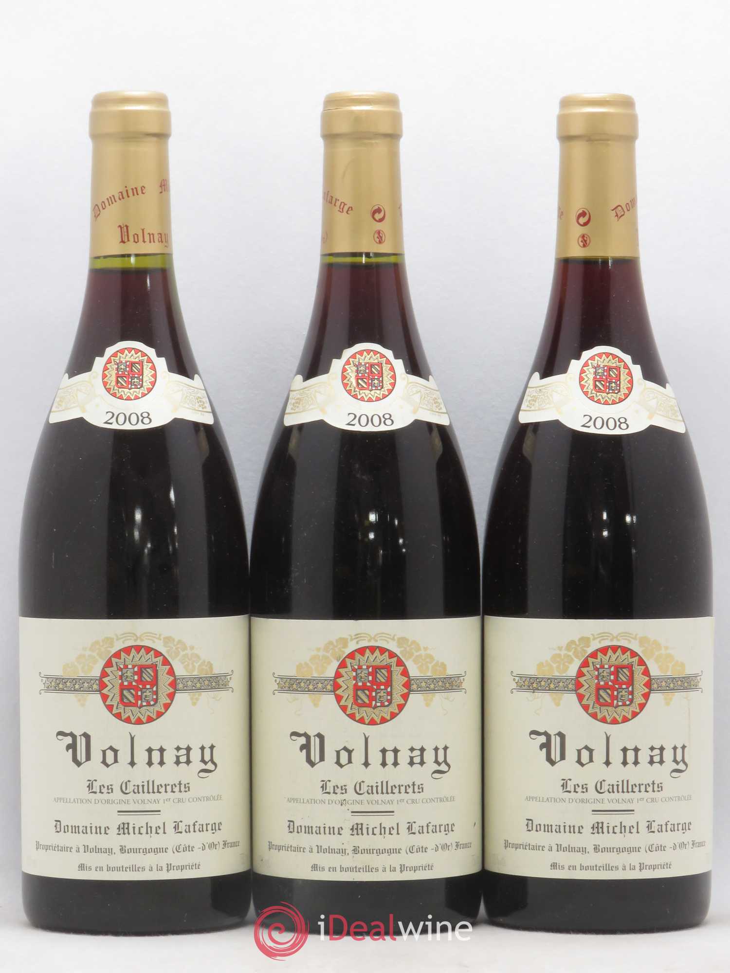 Volnay 1er Cru Les Caillerets Lafarge (Domaine) 2008 - Lot de 3 bouteilles - 0