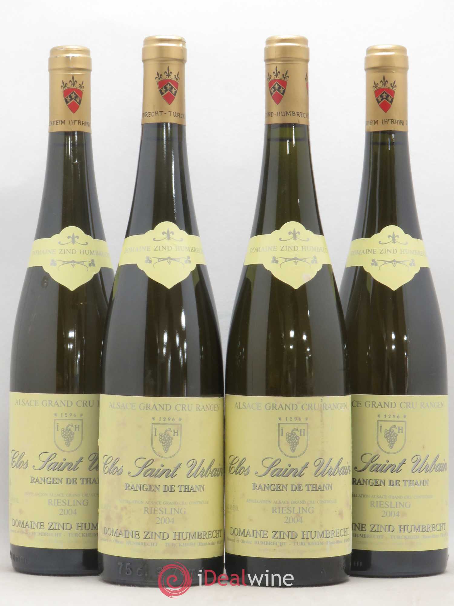 Alsace Riesling Grand Cru Rangen de Thann Clos Saint Urbain Zind-Humbrecht (Domaine) 2004 - Posten von 4 Flaschen - 0
