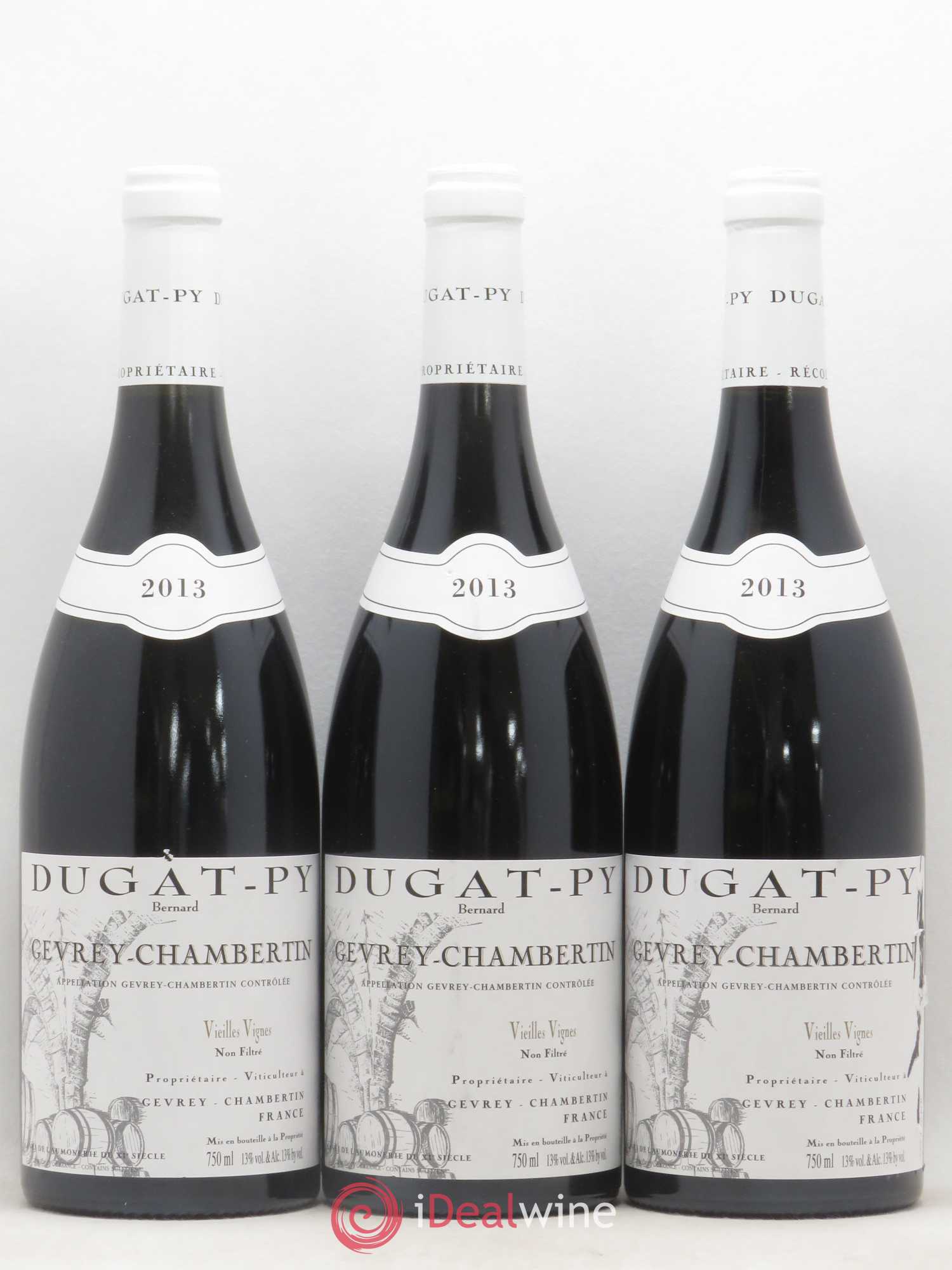 Gevrey-Chambertin Vieilles Vignes Dugat-Py 2013 - Lot de 3 bouteilles - 0