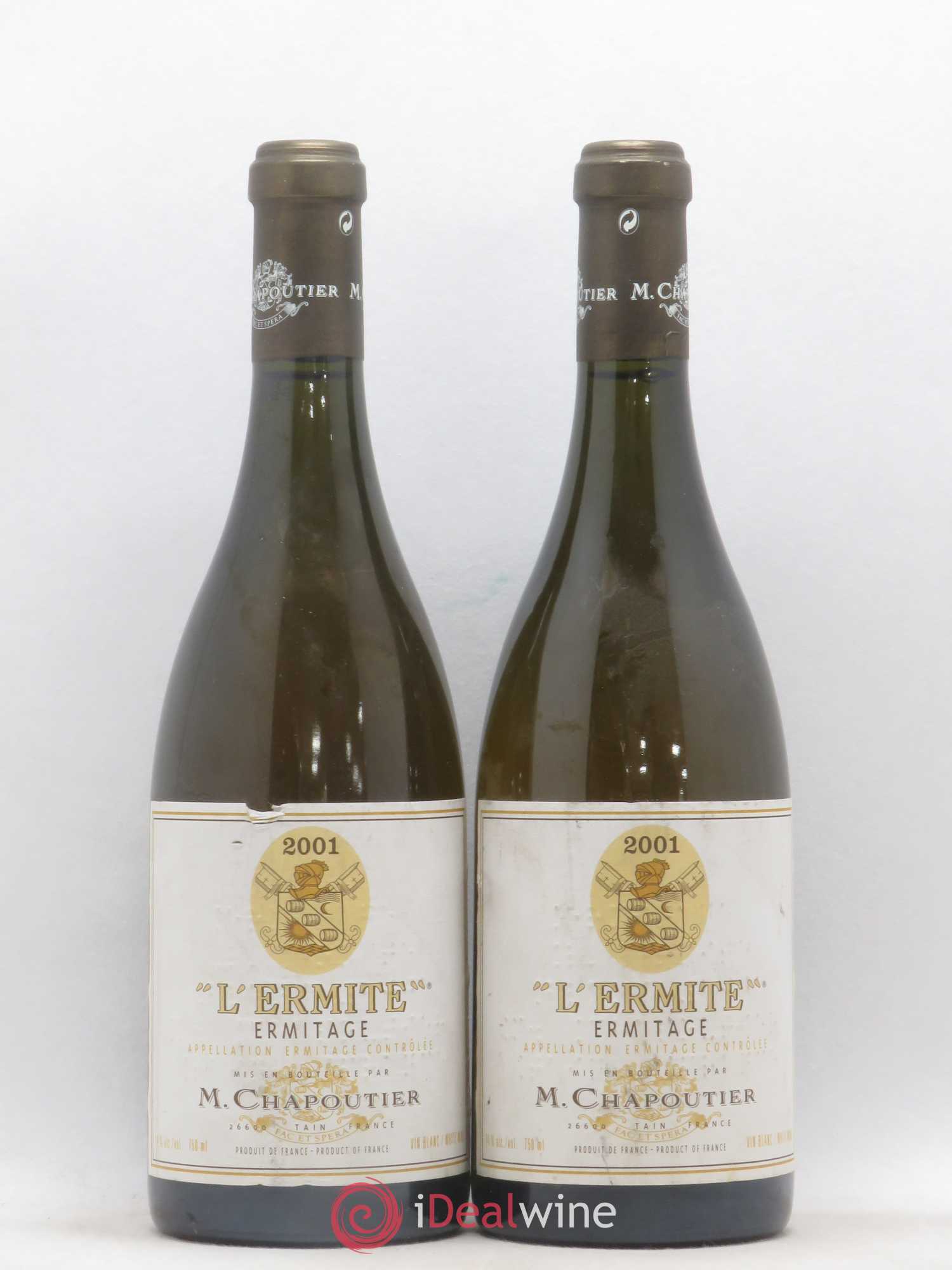 Hermitage Ermitage l'Ermite Chapoutier 2001 - Lot de 2 bouteilles - 0