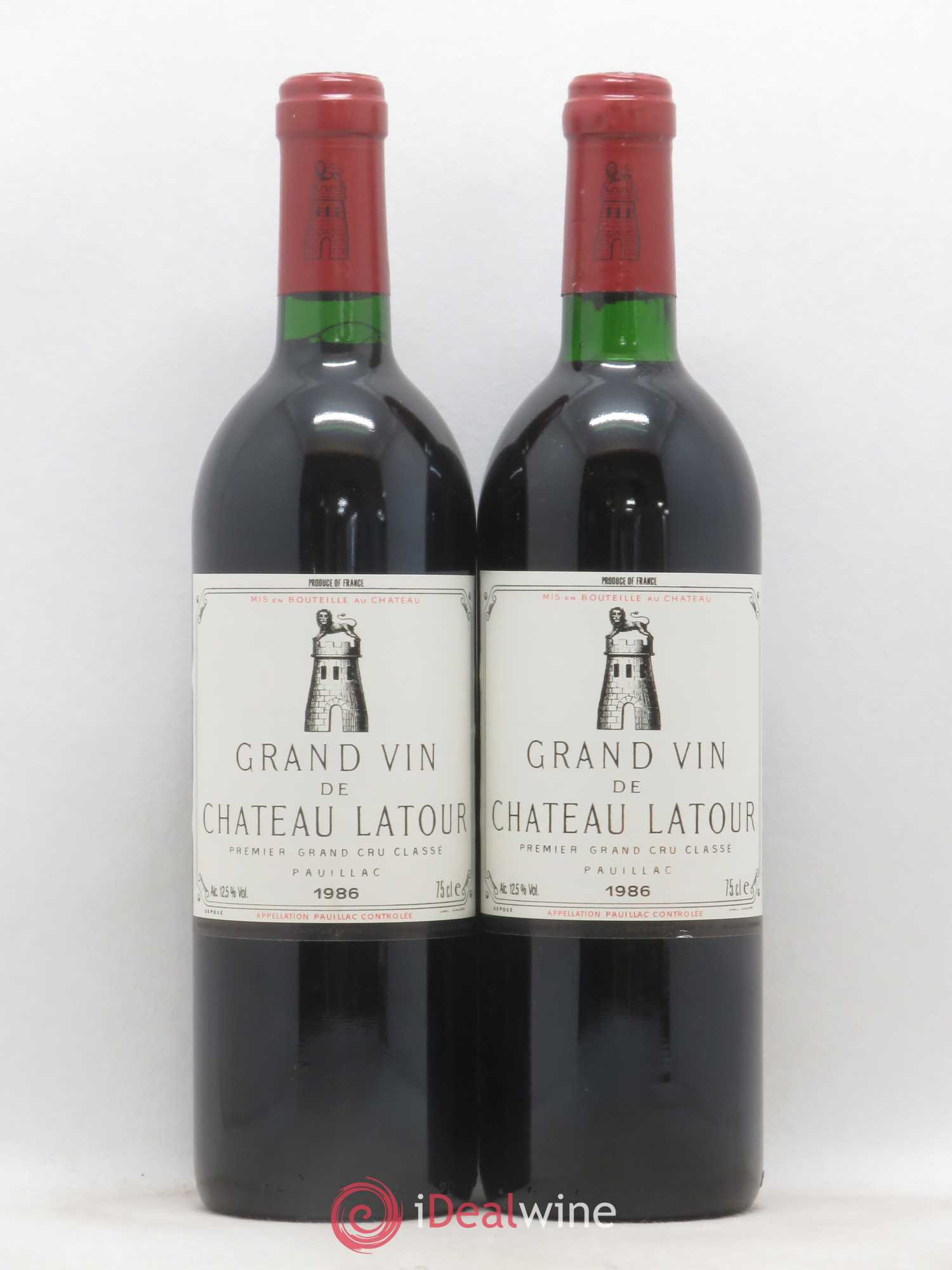 Château Latour 1er Grand Cru Classé 1986 - Lot de 2 bouteilles - 0