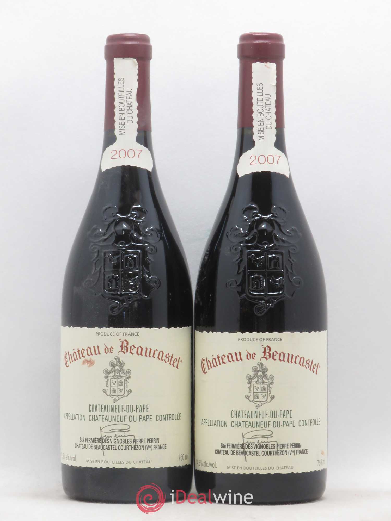 Châteauneuf-du-Pape Château de Beaucastel Famille Perrin 2007 - Lot de 2 bouteilles - 0