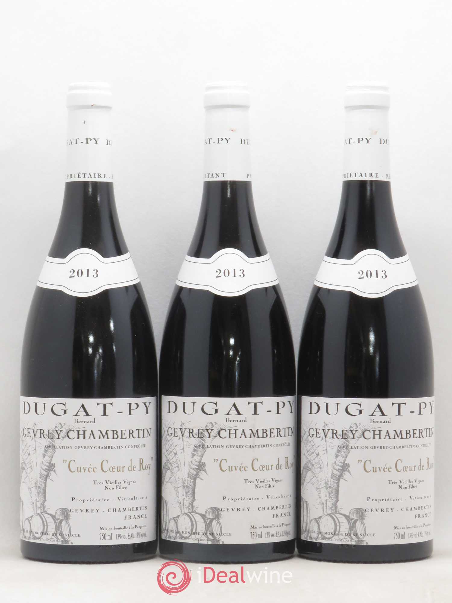 Gevrey-Chambertin Coeur de Roy Très Vieilles Vignes Dugat-Py 2013 - Lot de 3 bouteilles - 0