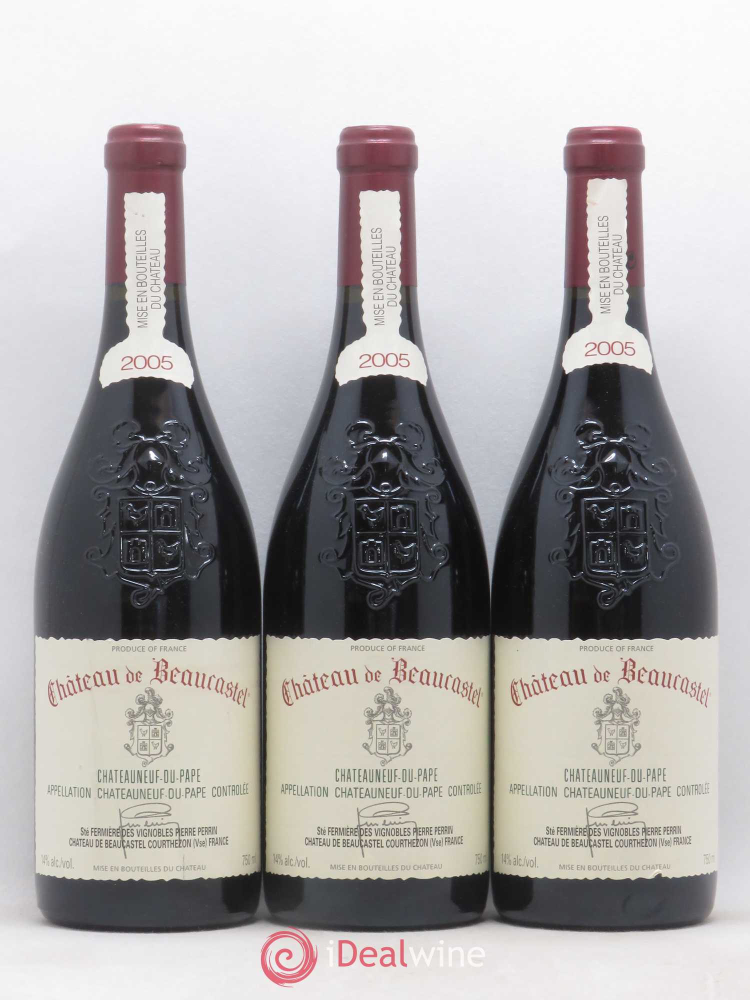 Châteauneuf-du-Pape Château de Beaucastel Famille Perrin 2005 - Lot de 3 bouteilles - 0
