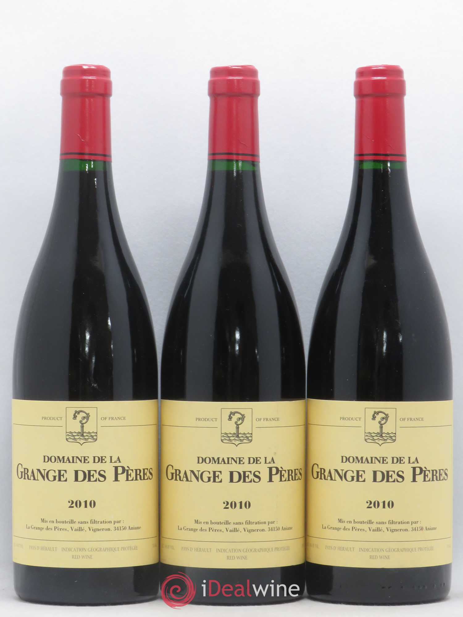 Pays d'Hérault Grange des Pères Laurent Vaillé 2010 - Lot de 3 bouteilles - 0