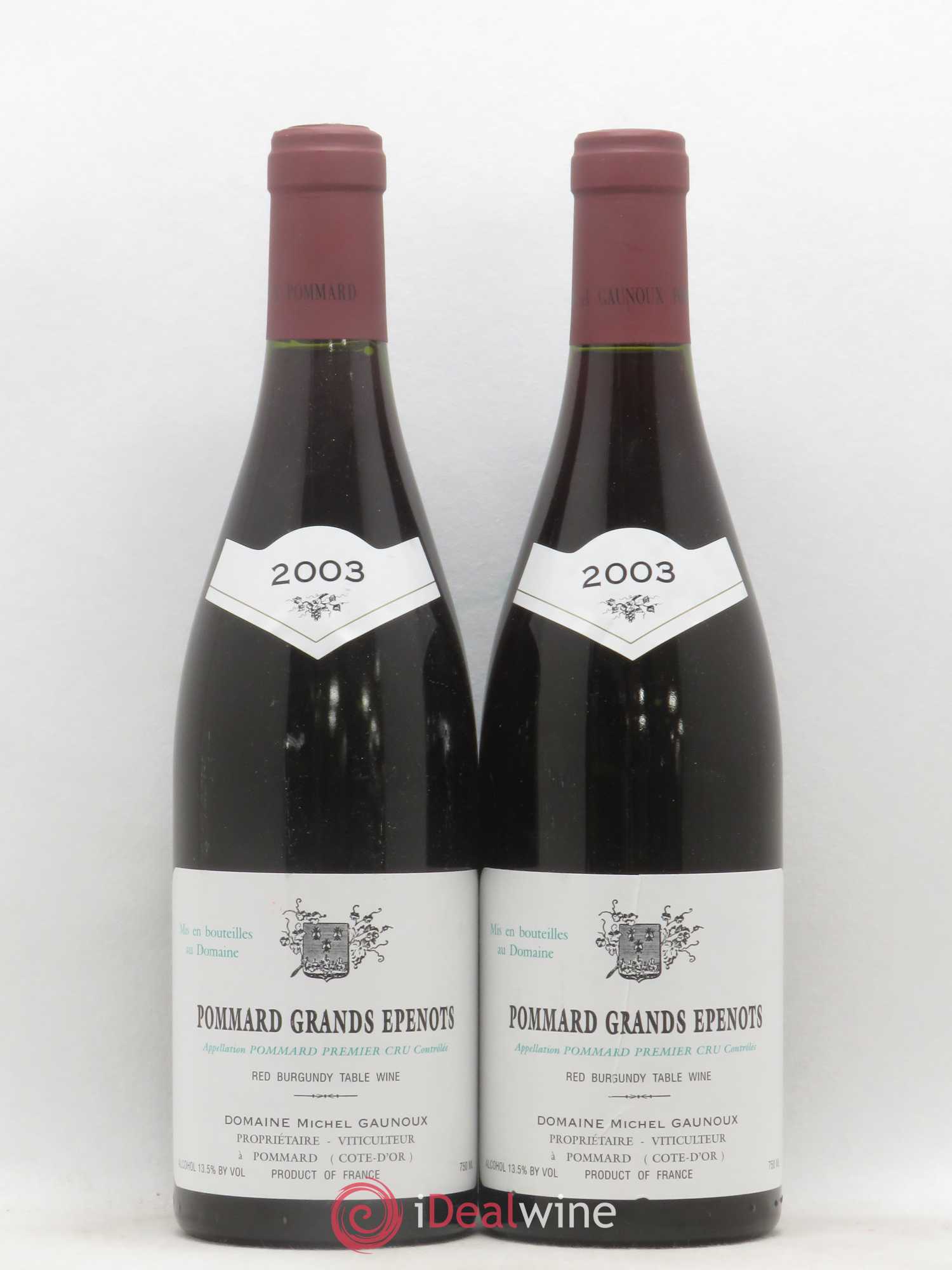 Pommard 1er Cru Grands Epenots Michel Gaunoux 2003 - Lot de 2 bouteilles - 0