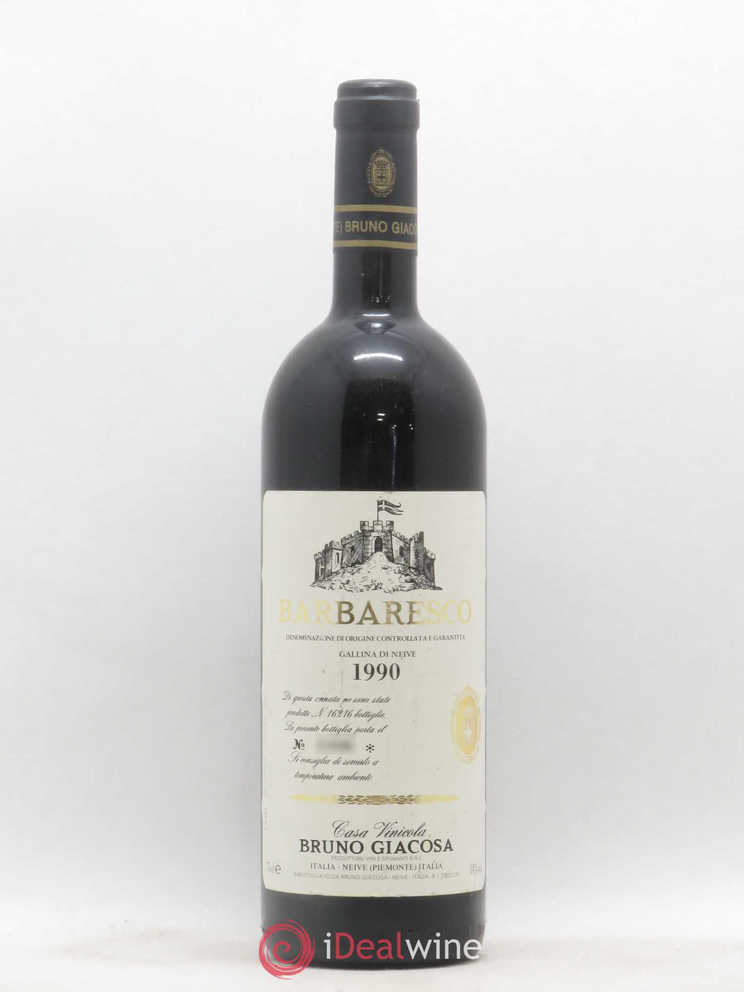 Barbaresco DOCG Gallina di Neive Bruno Giacosa 1990 - Posten von 1 Flasche - 0