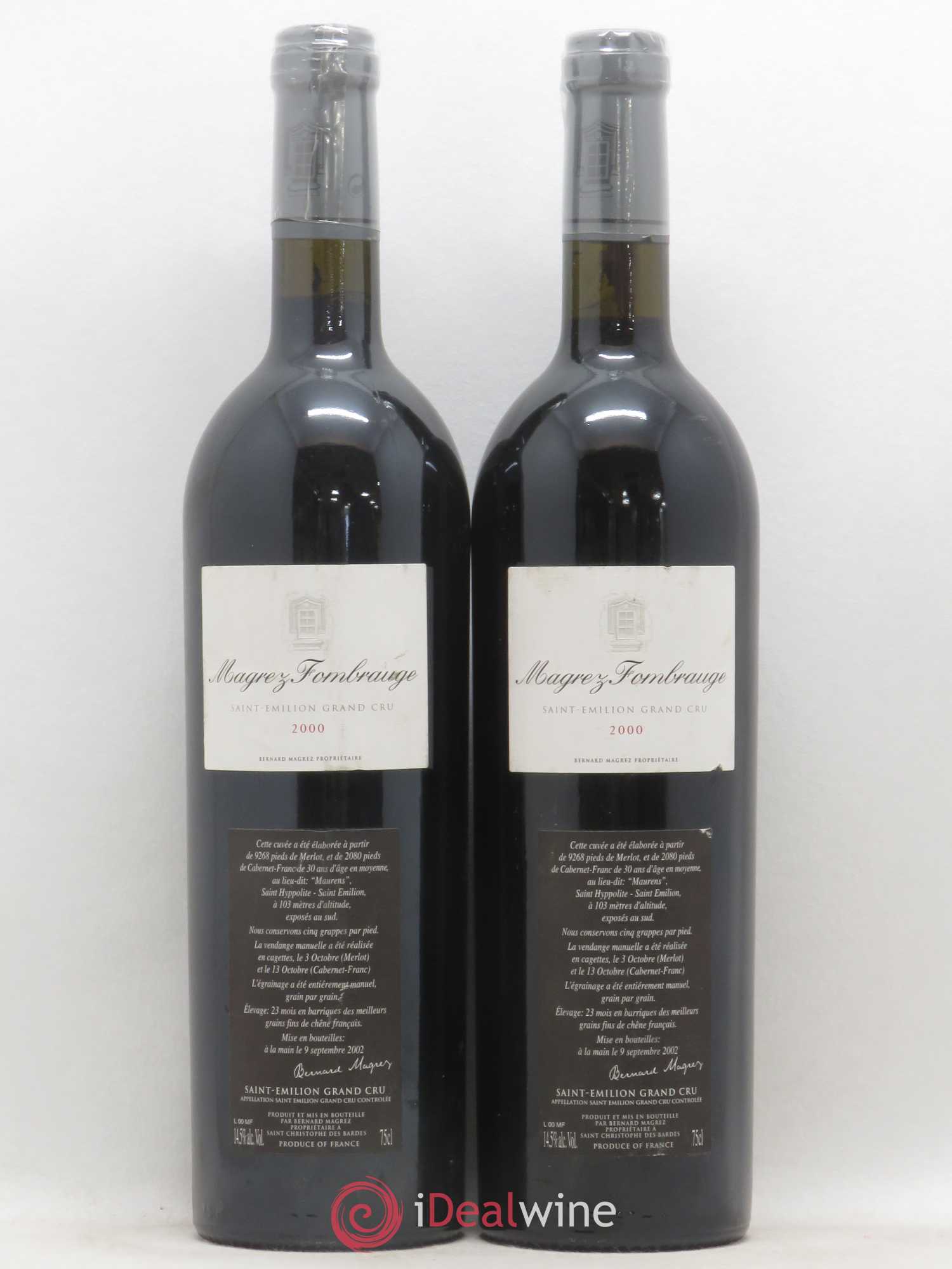 Château Magrez Fombrauge 2000 - Lot de 2 bouteilles - 0