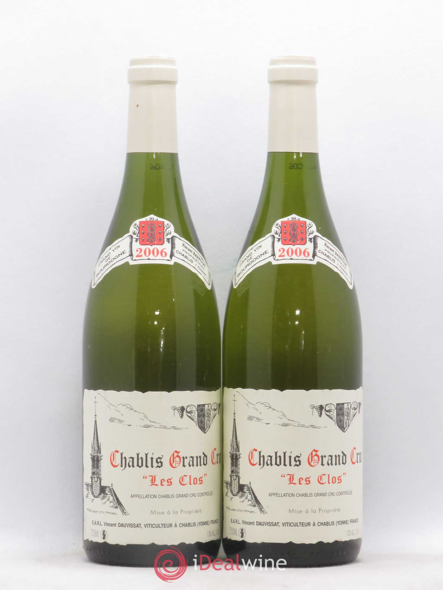 Chablis Grand Cru Les Clos Vincent Dauvissat (Domaine) 2006 - Lot de 2 bouteilles - 0