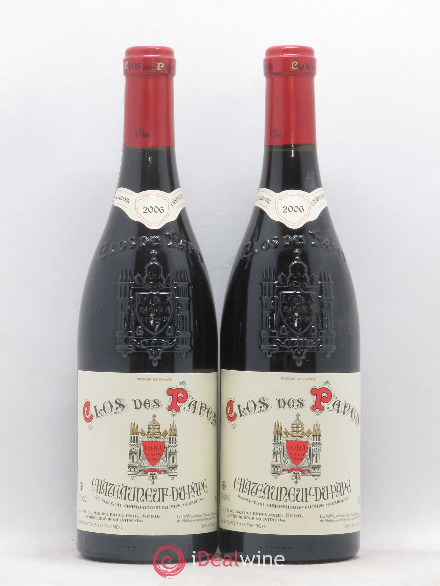Châteauneuf-du-Pape Clos des Papes - Paul Avril 2006 - Lot de 2 bouteilles - 0