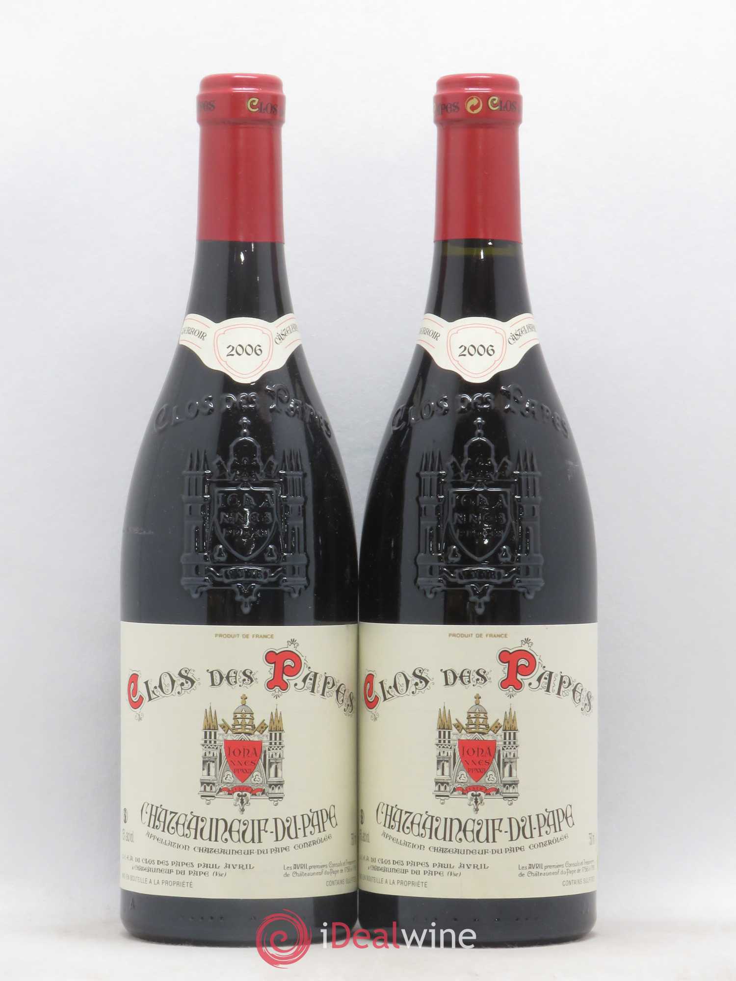 Châteauneuf-du-Pape Clos des Papes - Paul Avril 2006 - Lot de 2 bouteilles - 0