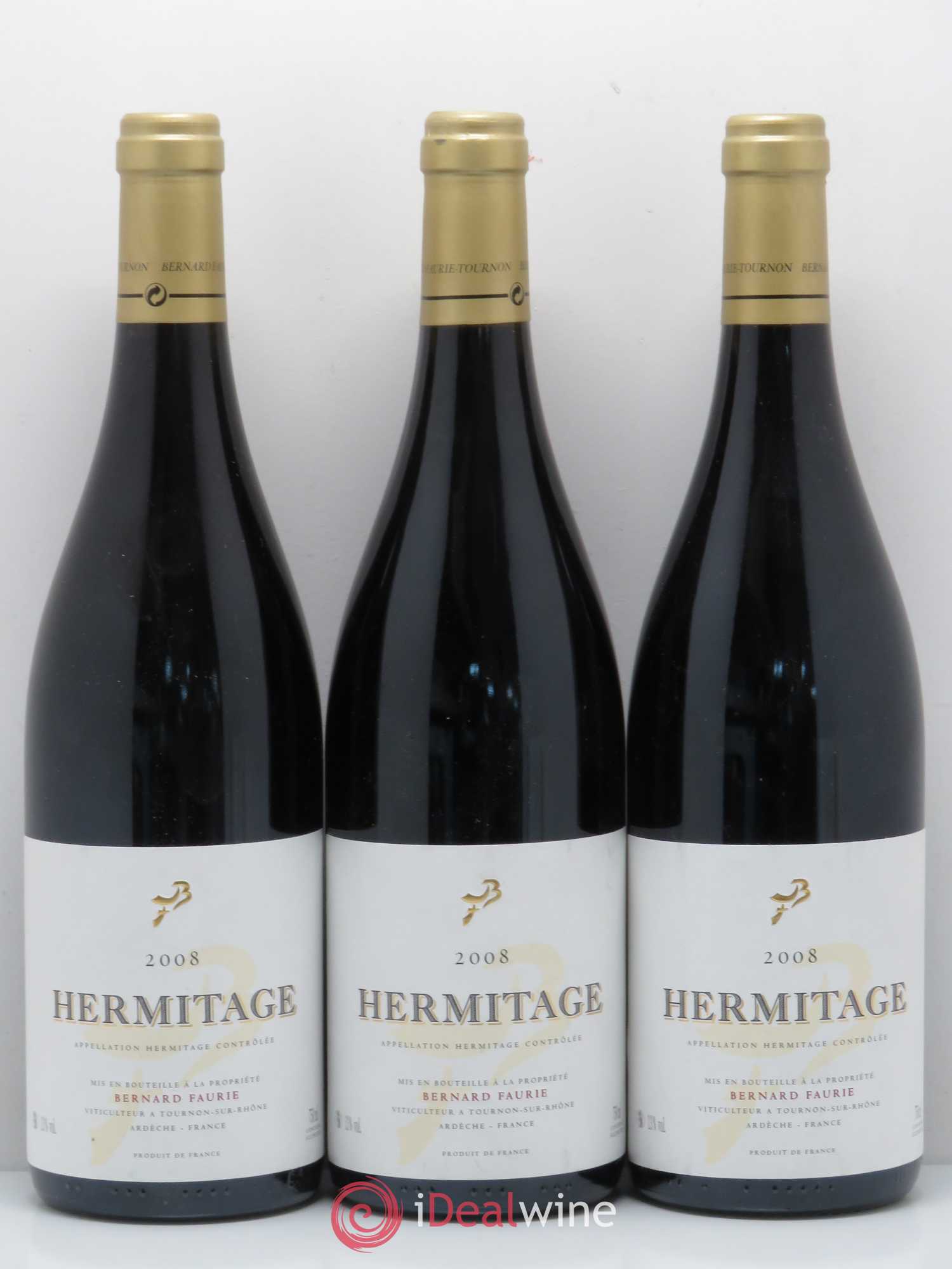 Hermitage Bessards Le Meal Bernard Faurie 2008 - Posten von 3 Flaschen - 0