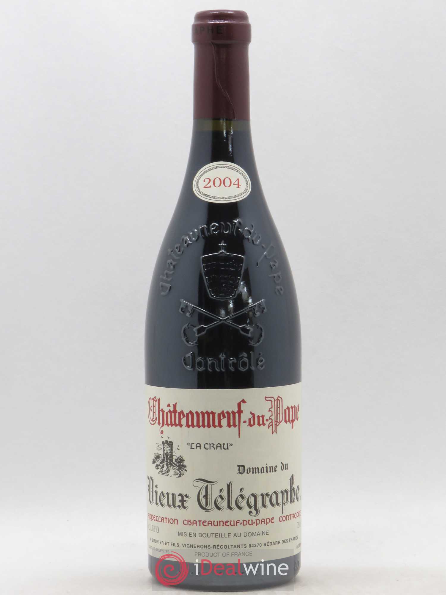 Châteauneuf-du-Pape Vieux Télégraphe (Domaine du) Vignobles Brunier 2004 - Lot de 1 bouteille - 0