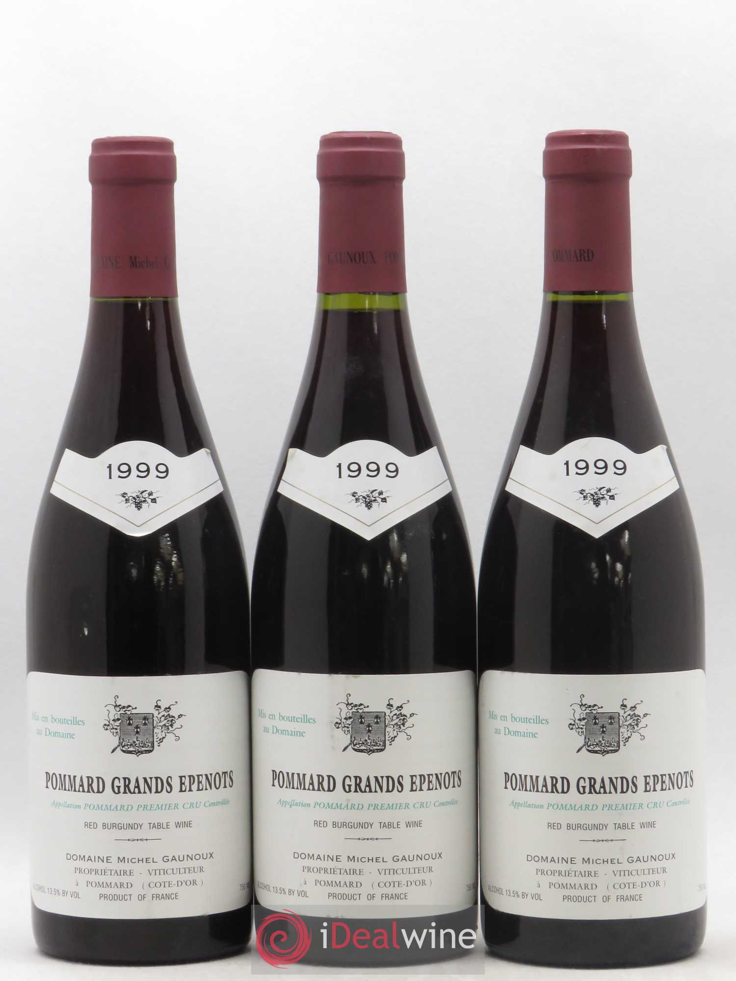 Pommard 1er Cru Grands Epenots Michel Gaunoux 1999 - Lot de 3 bouteilles - 0