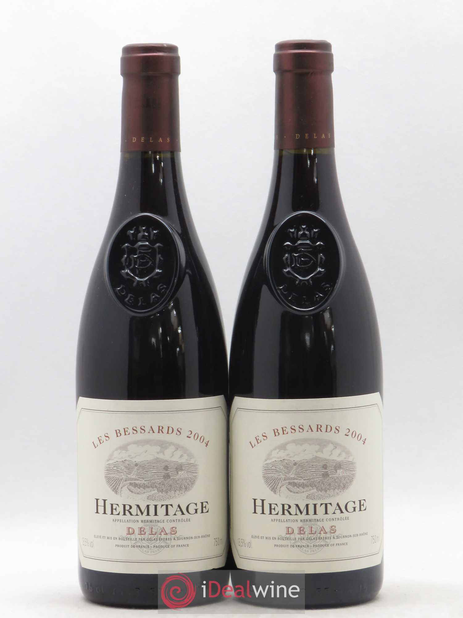 Hermitage Les Bessards Delas Frères 2004 - Lot de 2 bouteilles - 0
