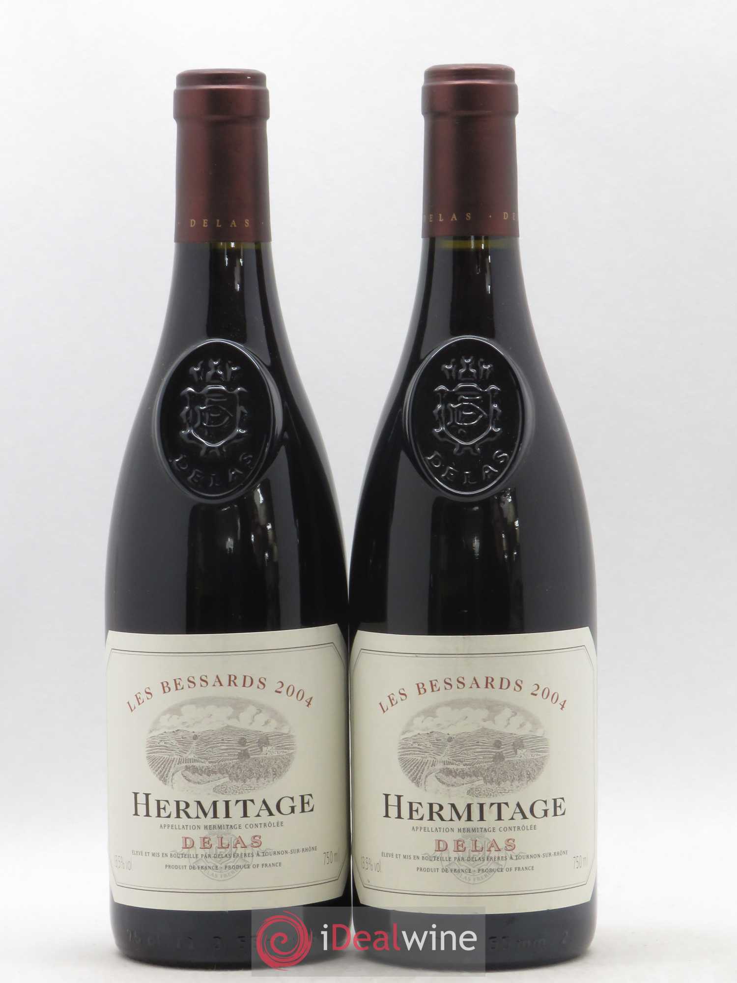 Hermitage Les Bessards Delas Frères 2004 - Lot de 2 bouteilles - 0