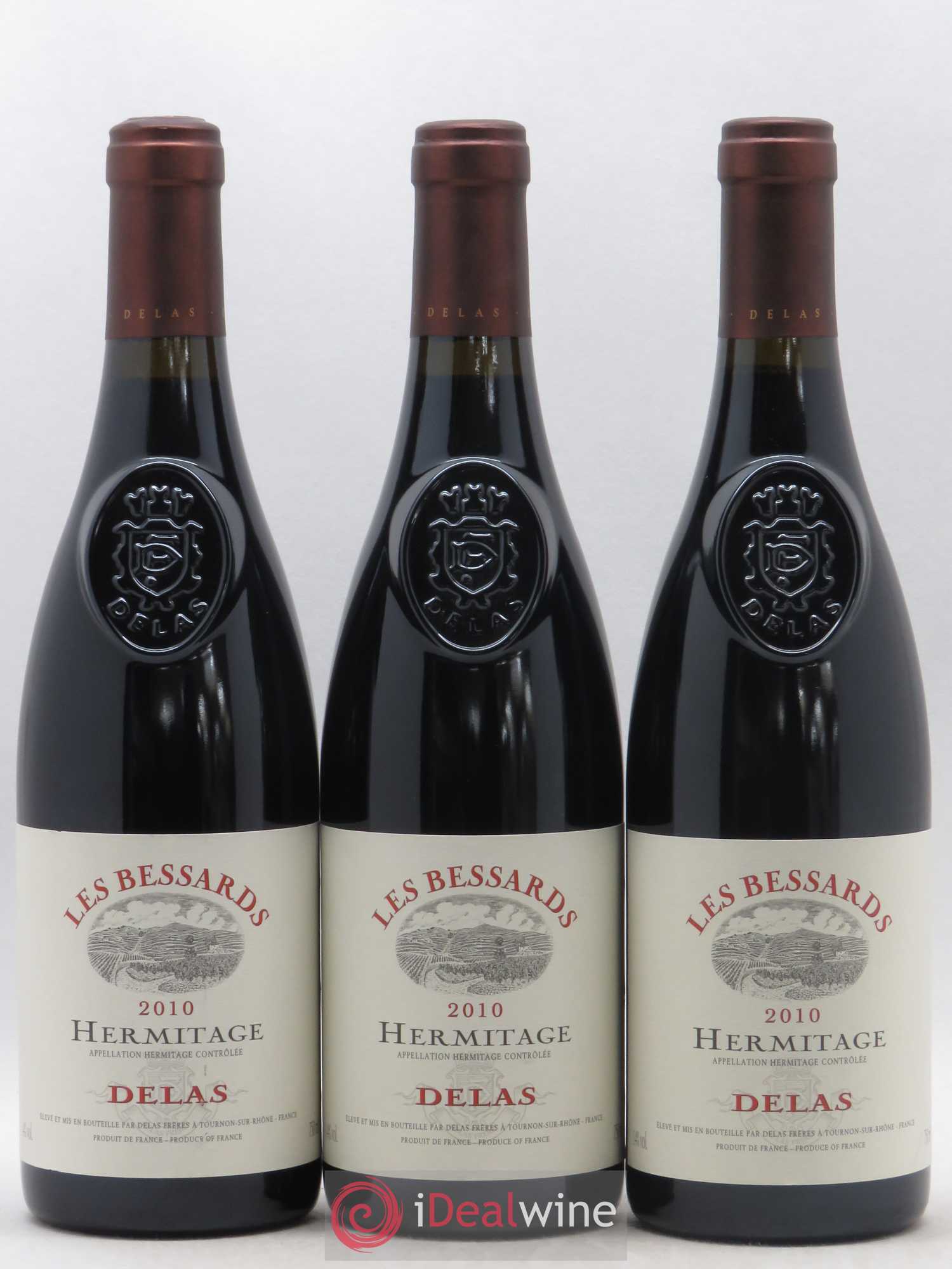 Hermitage Les Bessards Delas Frères 2010 - Lot de 3 bouteilles - 0