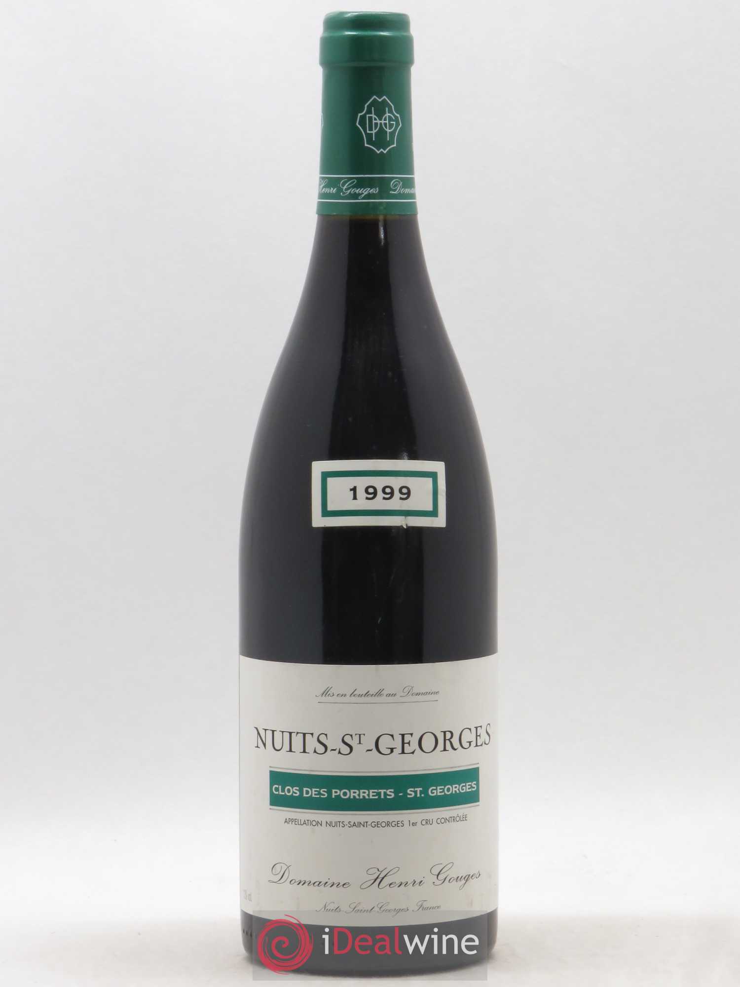 Nuits-Saint-Georges 1er Cru Clos des Porrets St Georges Henri Gouges 1999 - Lot de 1 bouteille - 0
