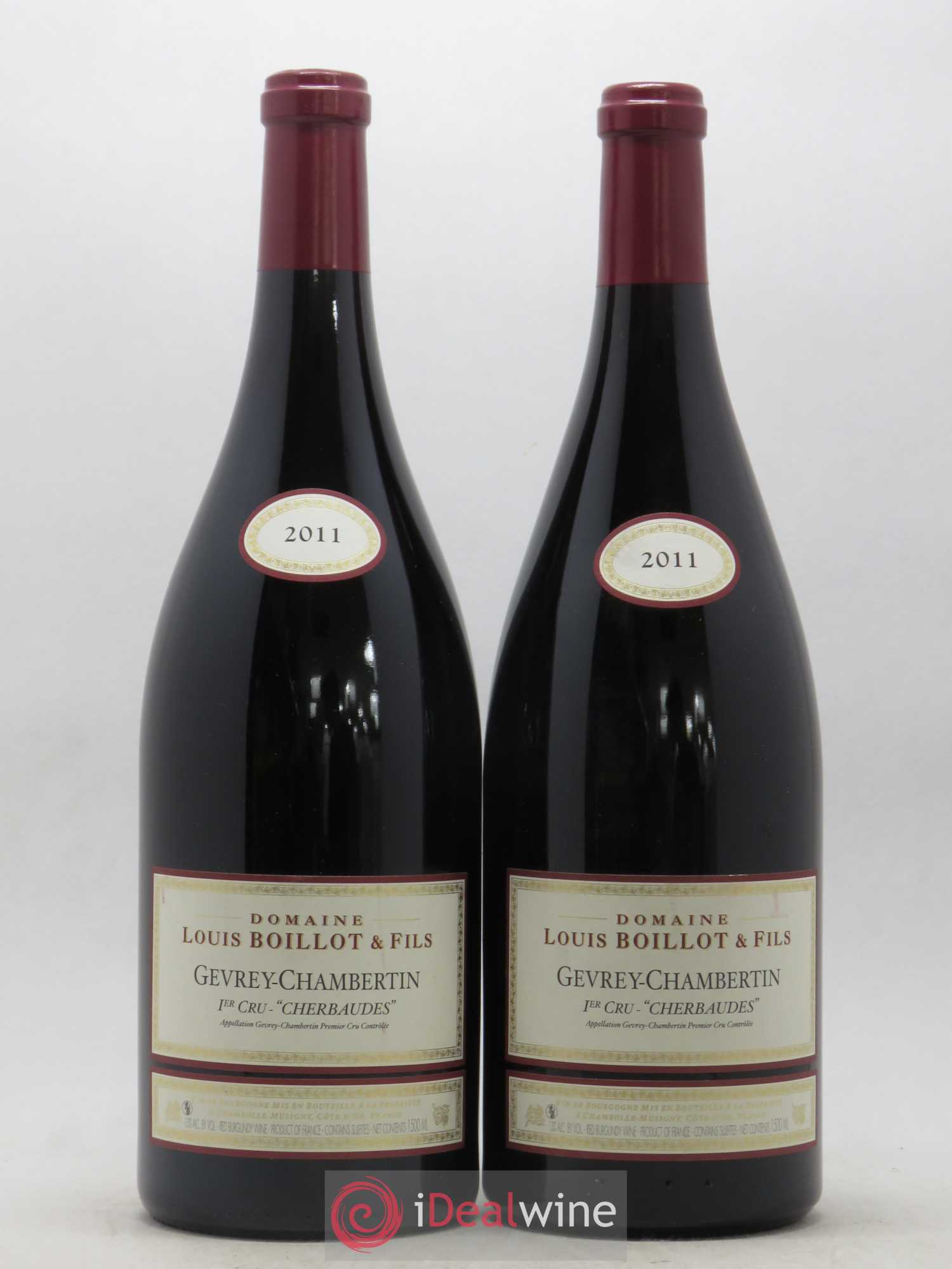 Gevrey-Chambertin 1er Cru Cherbaudes Domaine Louis Boillot et Fils 2011 - Posten von 2 Magnum - 0