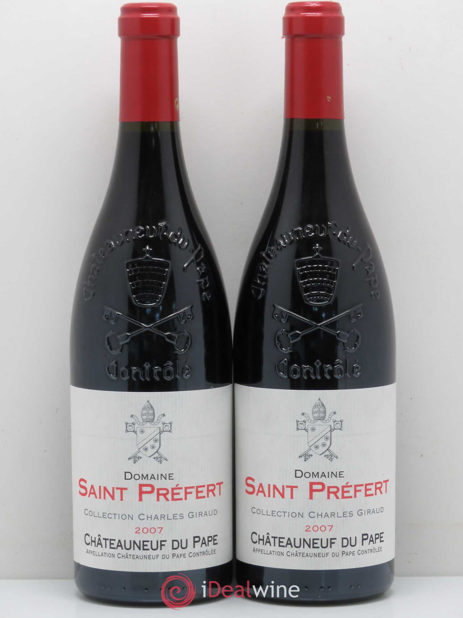 Châteauneuf-du-Pape Collection Charles Giraud Domaine Saint-Préfert 2007 - Lot de 2 bouteilles - 0