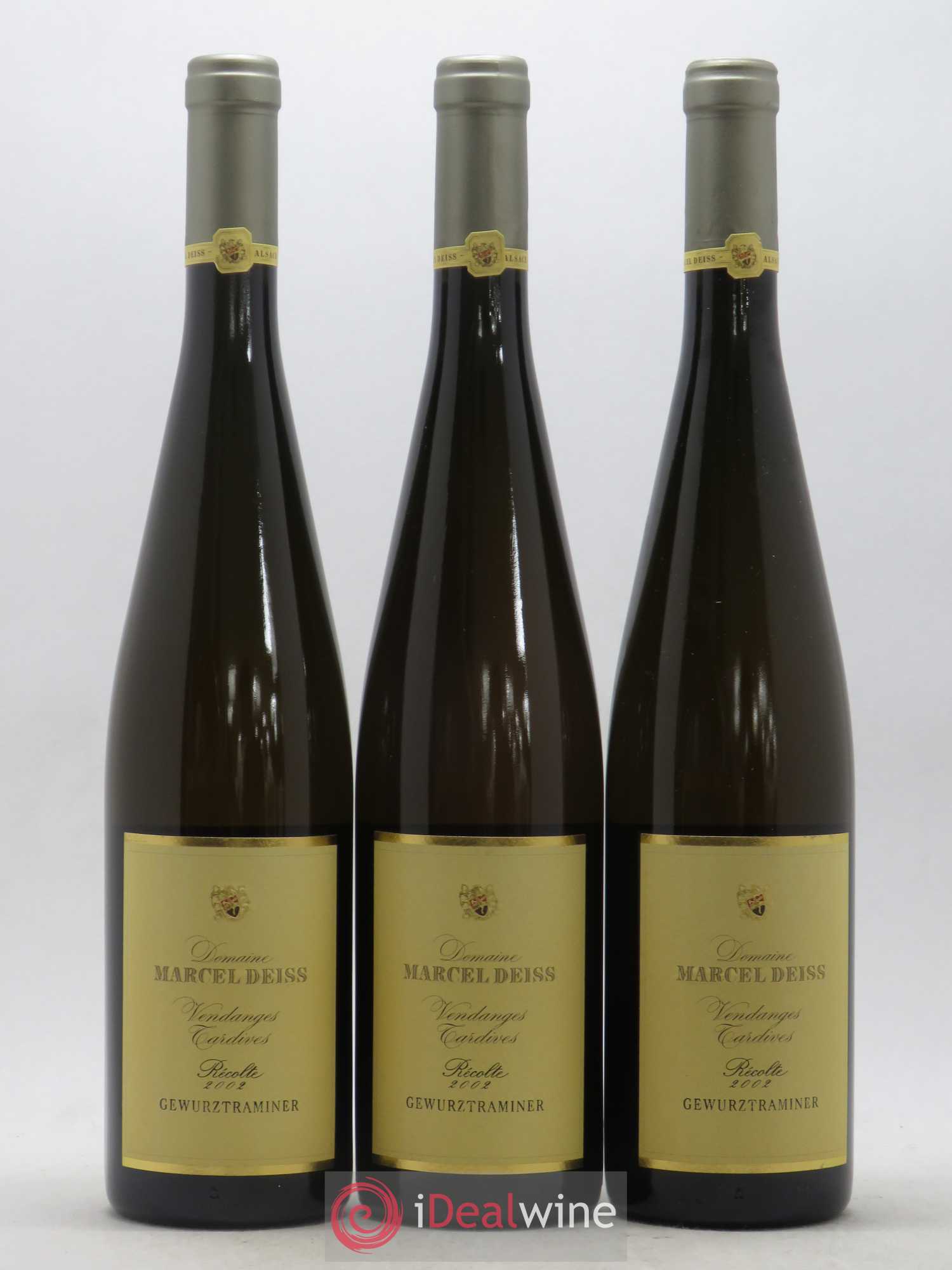 Alsace Gewurztraminer Vendanges Tardives Marcel Deiss (Domaine) 2002 - Lotto di 3 bottiglie - 0