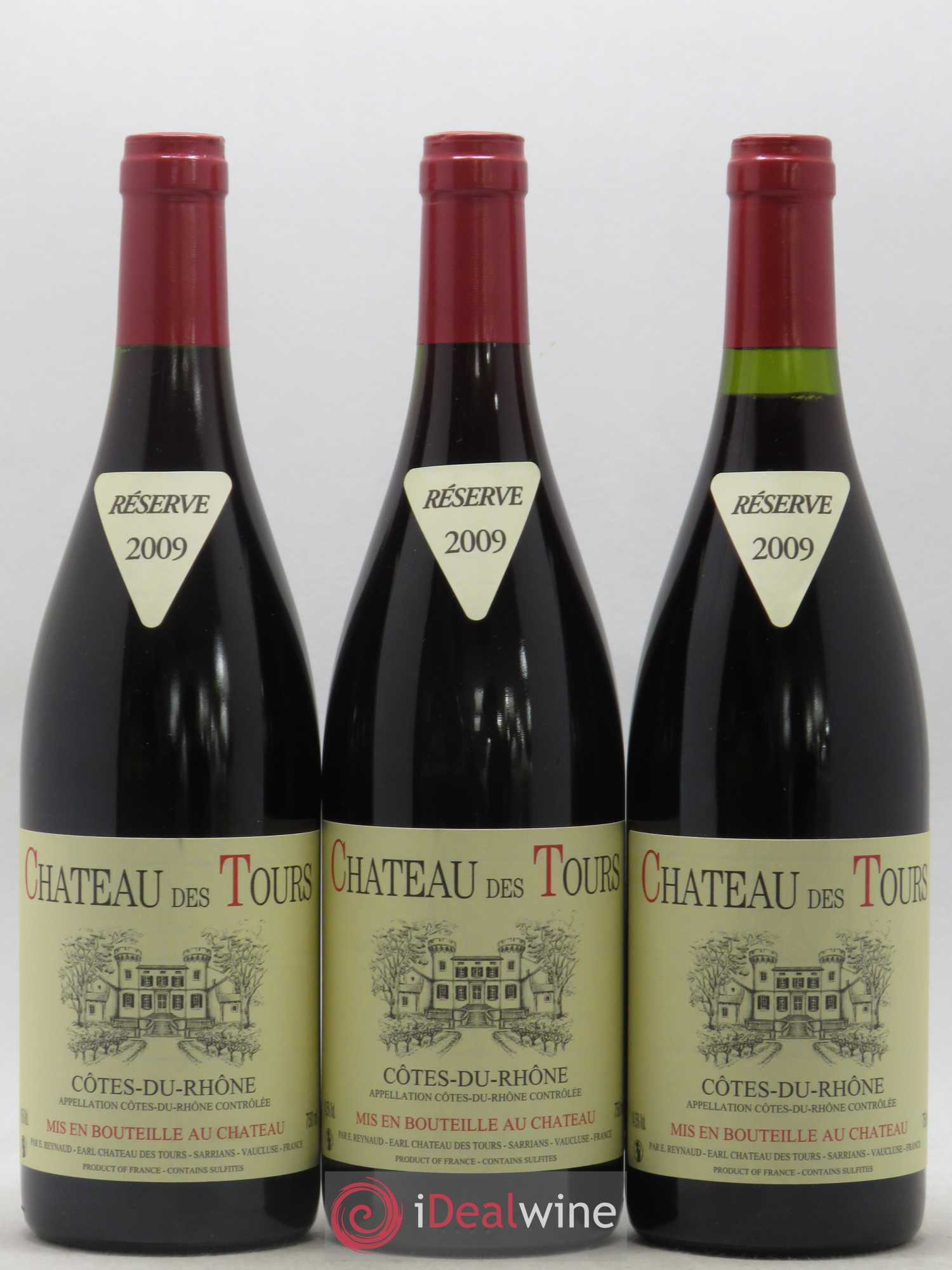 Côtes-du-Rhône Château des Tours Emmanuel Reynaud 2009 - Lot de 3 bouteilles - 0