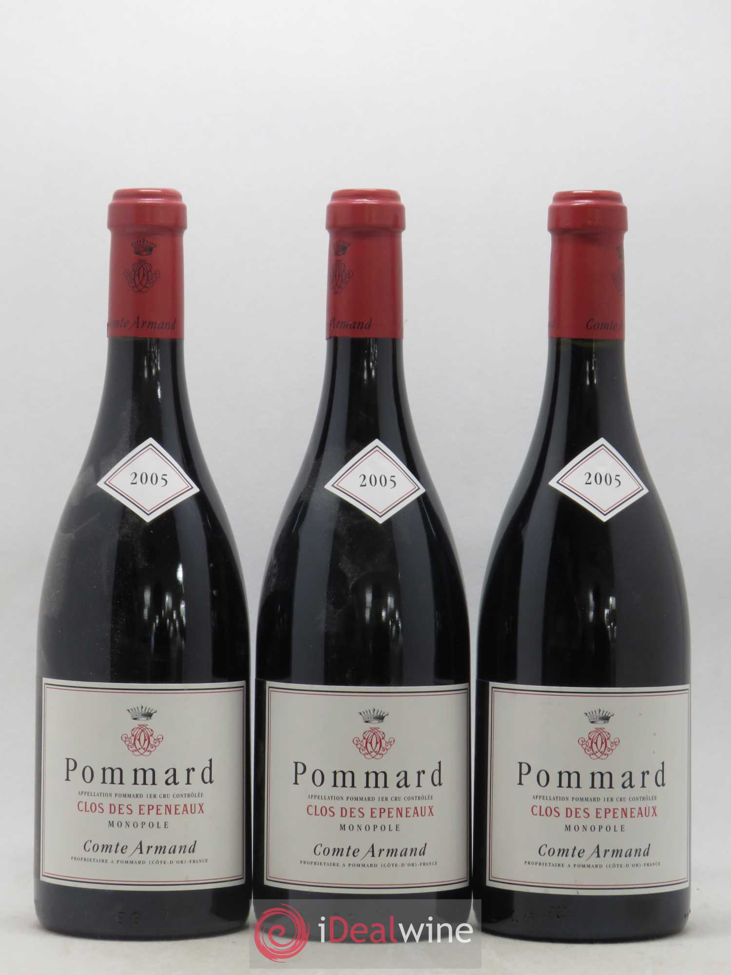 Pommard 1er Cru Clos des Epeneaux Comte Armand 2005 - Lot de 3 bouteilles - 0