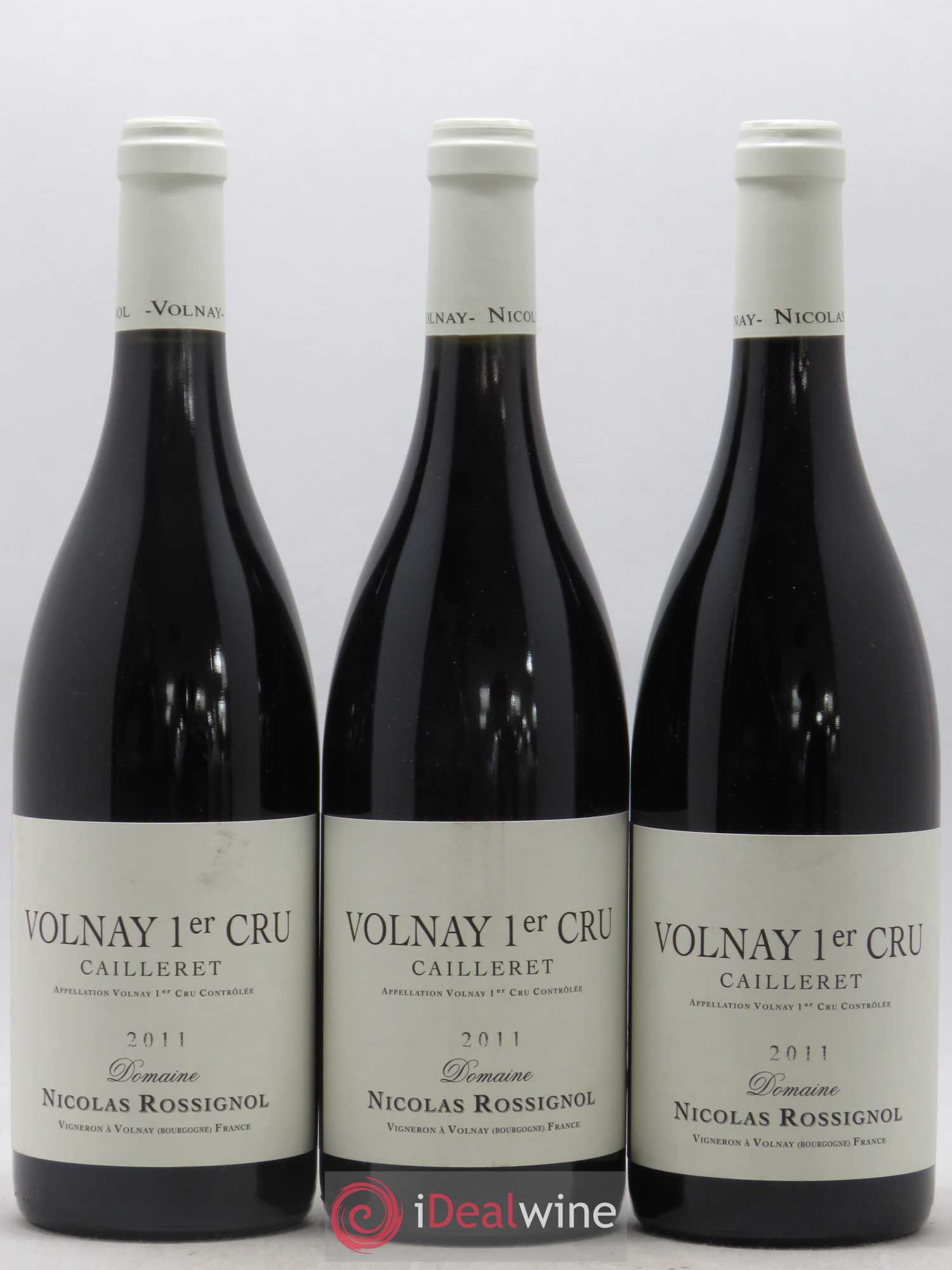 Volnay 1er Cru Cailleret Nicolas Rossignol 2011 - Posten von 3 Flaschen - 0