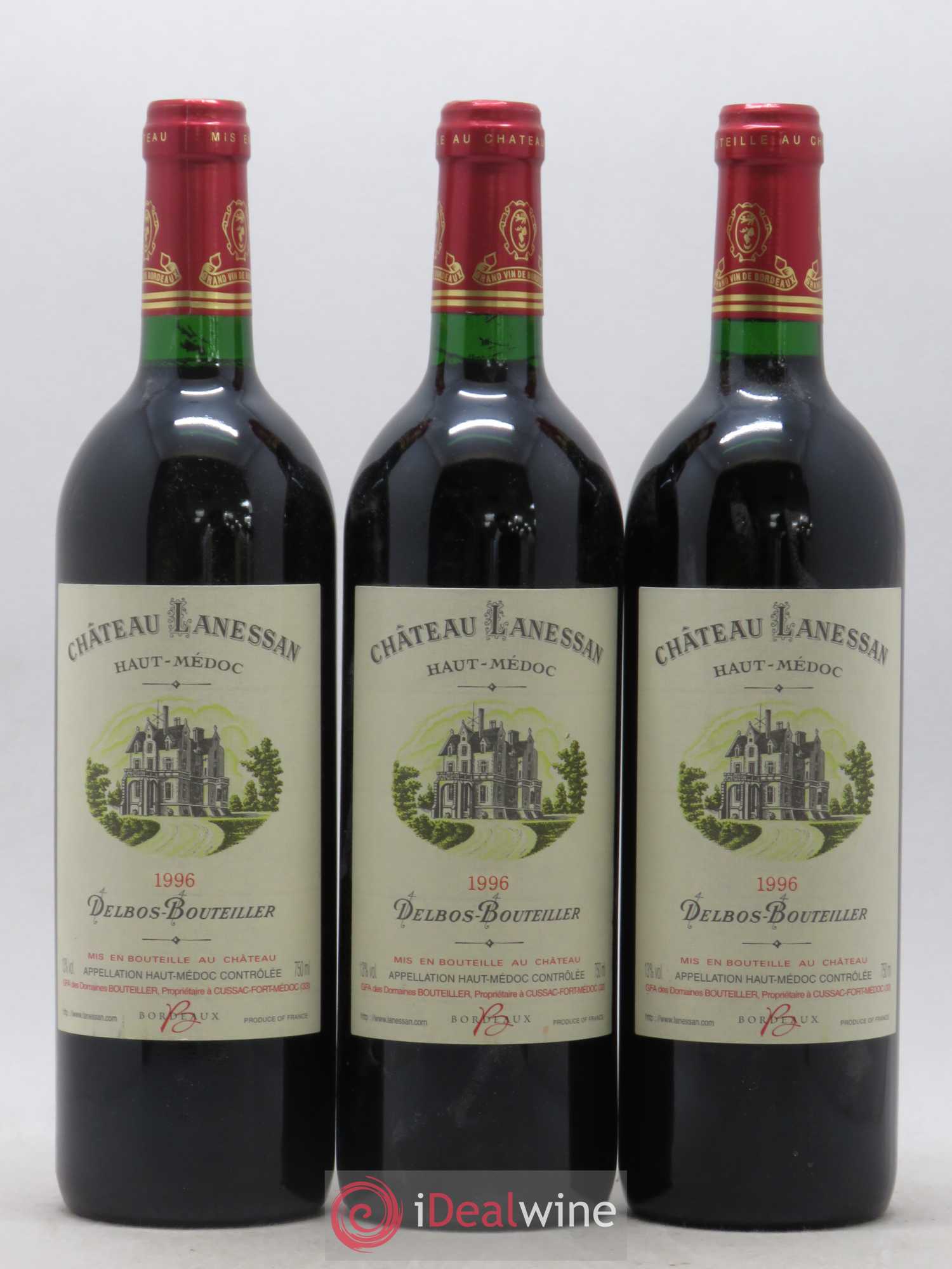 Château Lanessan Cru Bourgeois 1996 - Lot de 3 bouteilles - 0