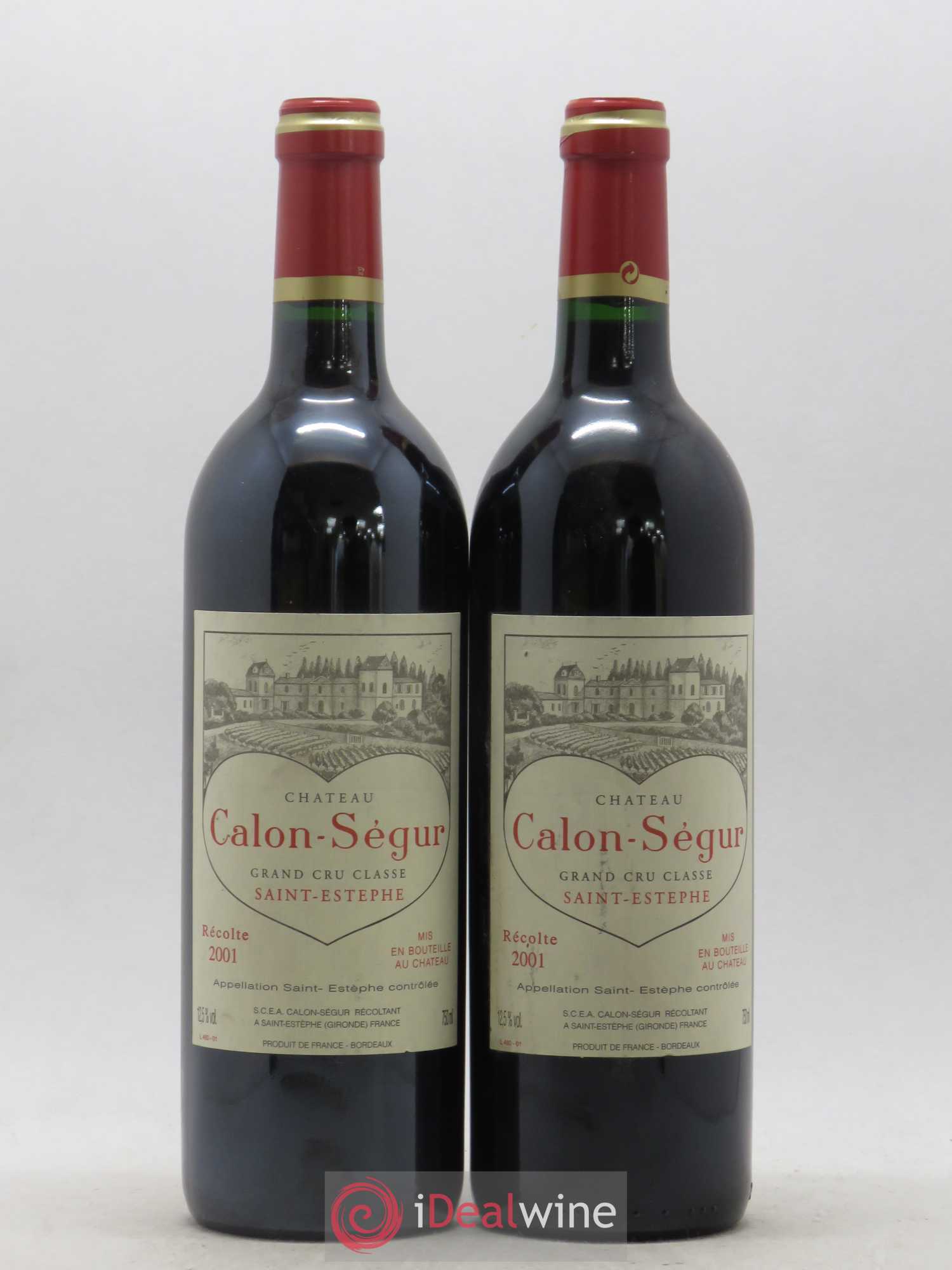 Château Calon Ségur 3ème Grand Cru Classé 2001 - Lot de 2 bouteilles - 0