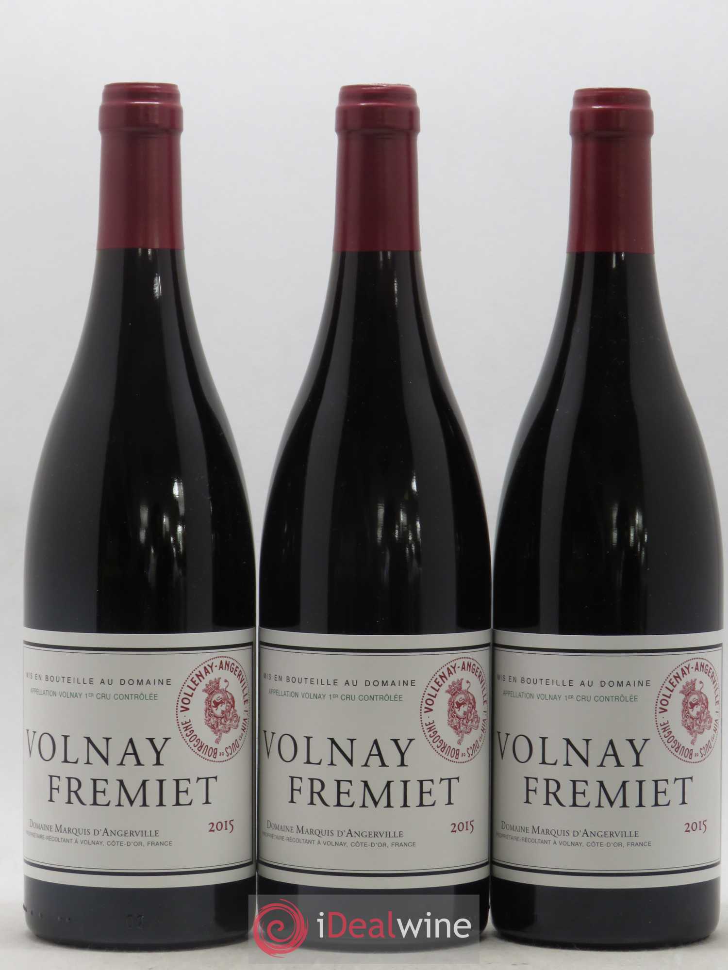 Volnay 1er Cru Frémiet Marquis d'Angerville (Domaine) 2015 - Lot de 3 bouteilles - 0