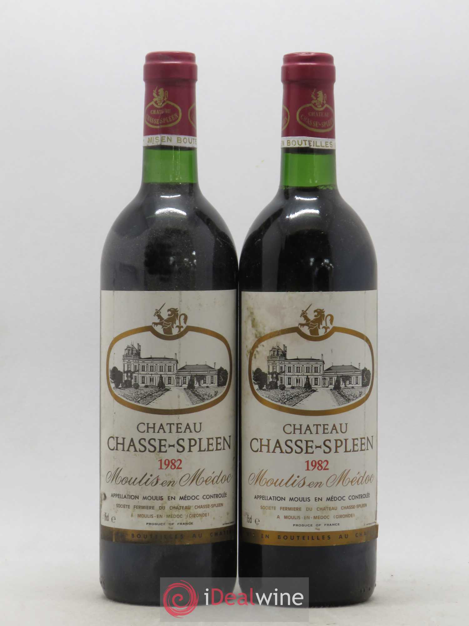 Château Chasse Spleen 1982 - Lot de 2 bouteilles - 0
