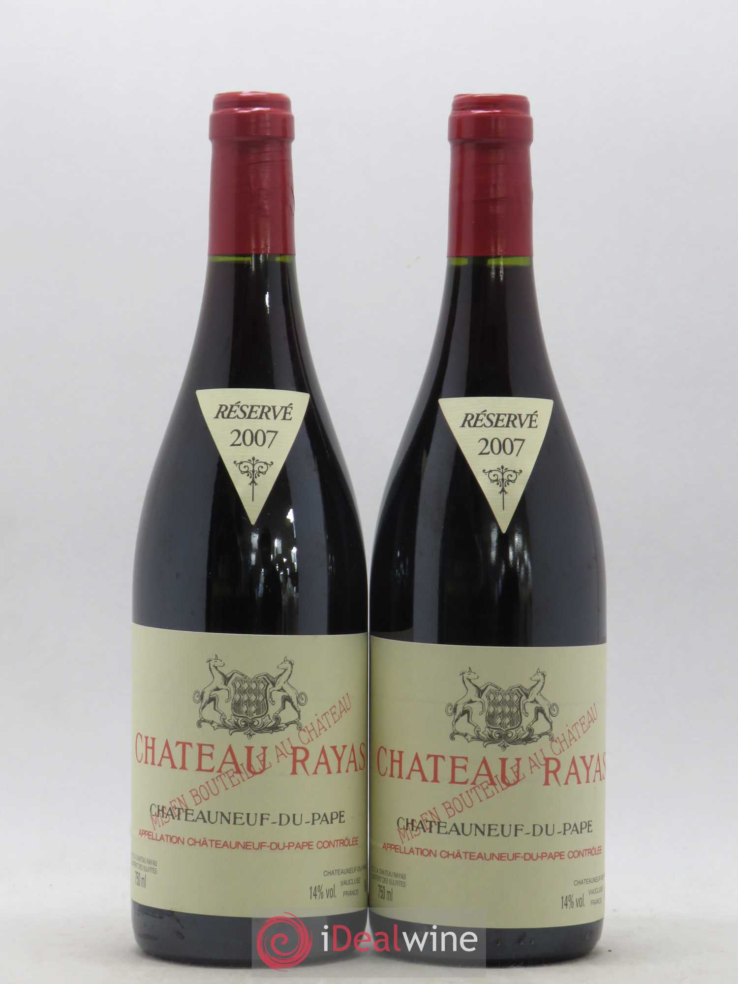 Châteauneuf-du-Pape Château Rayas Emmanuel Reynaud 2007 - Lot de 2 bouteilles - 0