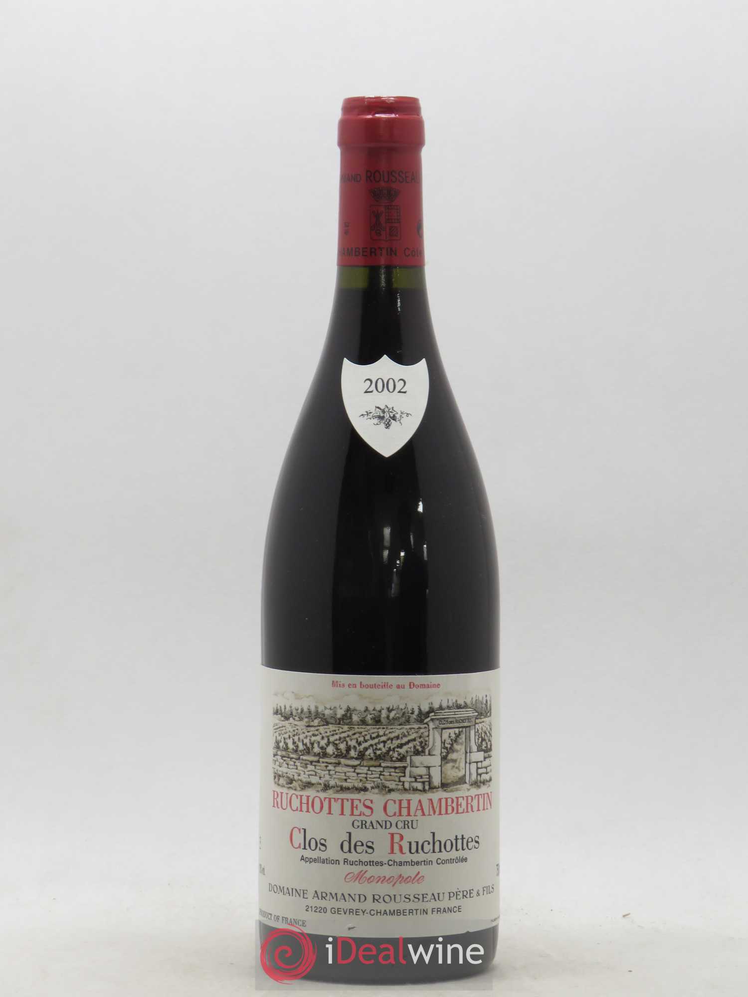 Ruchottes-Chambertin Grand Cru Clos des Ruchottes Armand Rousseau (Domaine) 2002 - Posten von 1 Flasche - 0