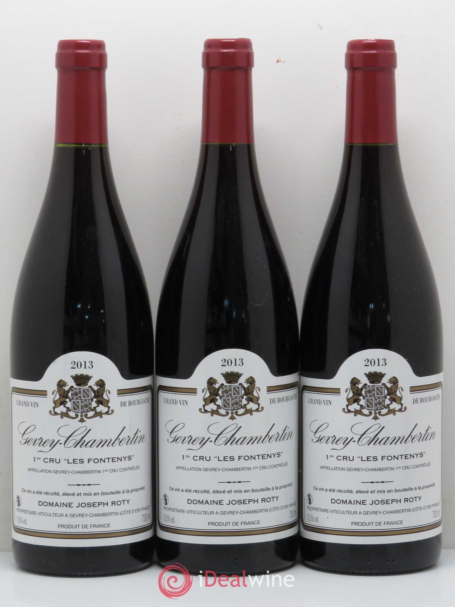Gevrey-Chambertin 1er Cru Les Fontenys Joseph Roty (Domaine) 2013 - Lot de 3 bouteilles - 0