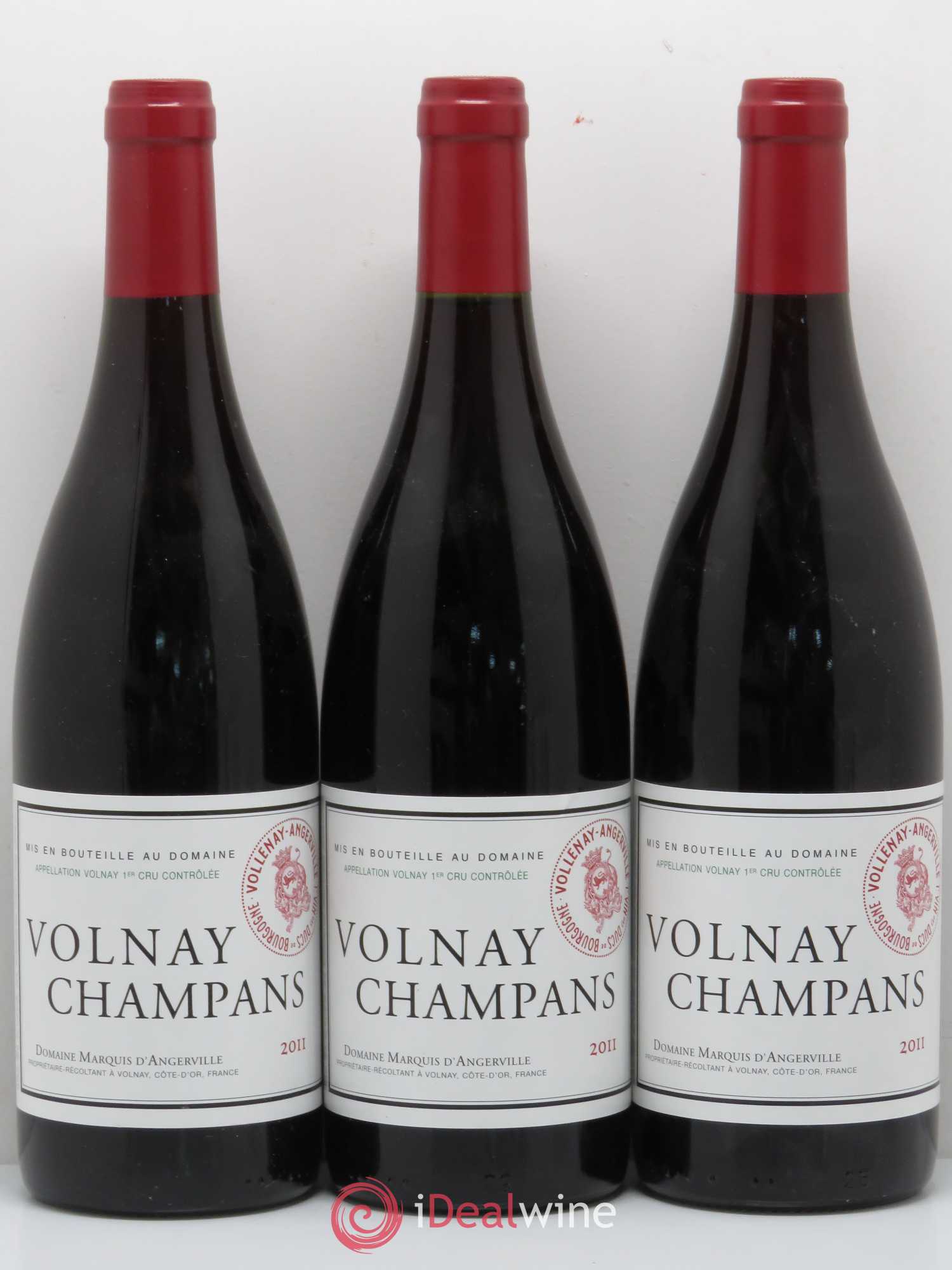 Volnay 1er Cru Champans Marquis d'Angerville (Domaine) 2011 - Lot de 3 bouteilles - 0
