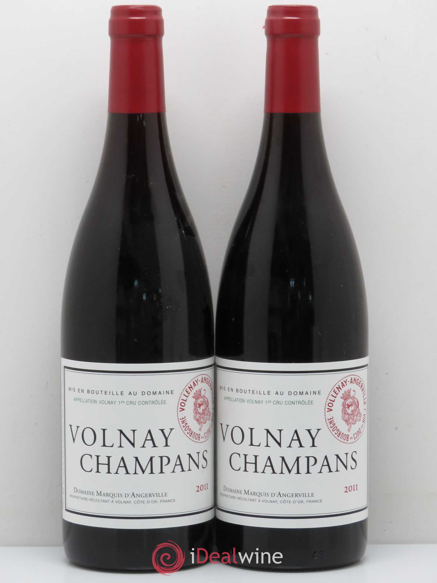 Volnay 1er Cru Champans Marquis d'Angerville (Domaine) 2011 - Lot de 2 bouteilles - 0