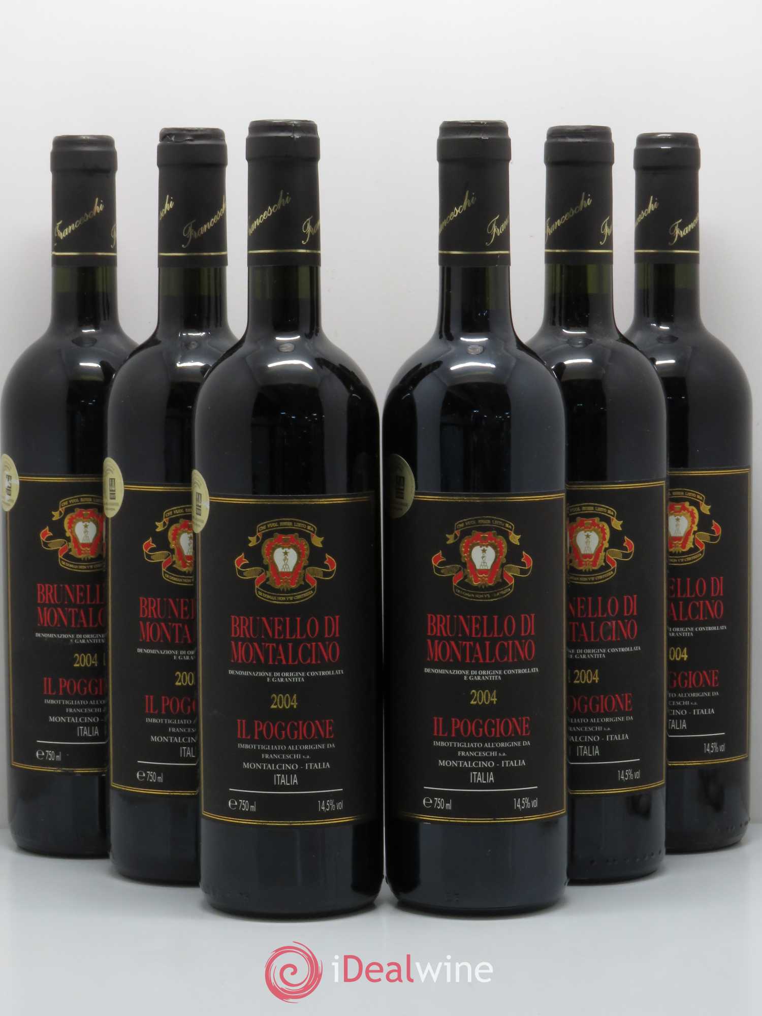 Brunello di Montalcino DOCG Il Poggione Lavinio Franceschi 2004 - Lot de 6 bouteilles - 0