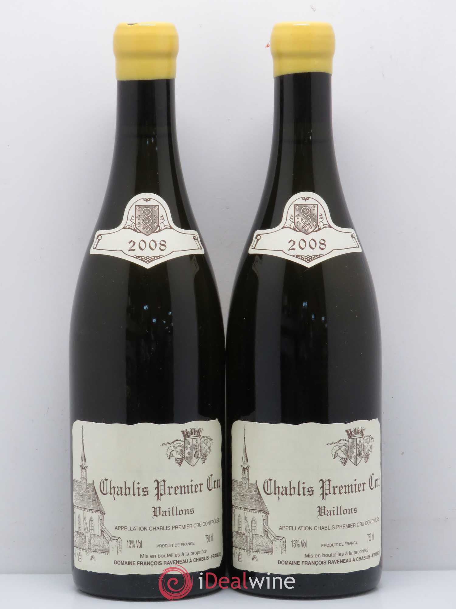 Chablis 1er Cru Vaillons Raveneau (Domaine) 2008 - Lot de 2 bouteilles - 0