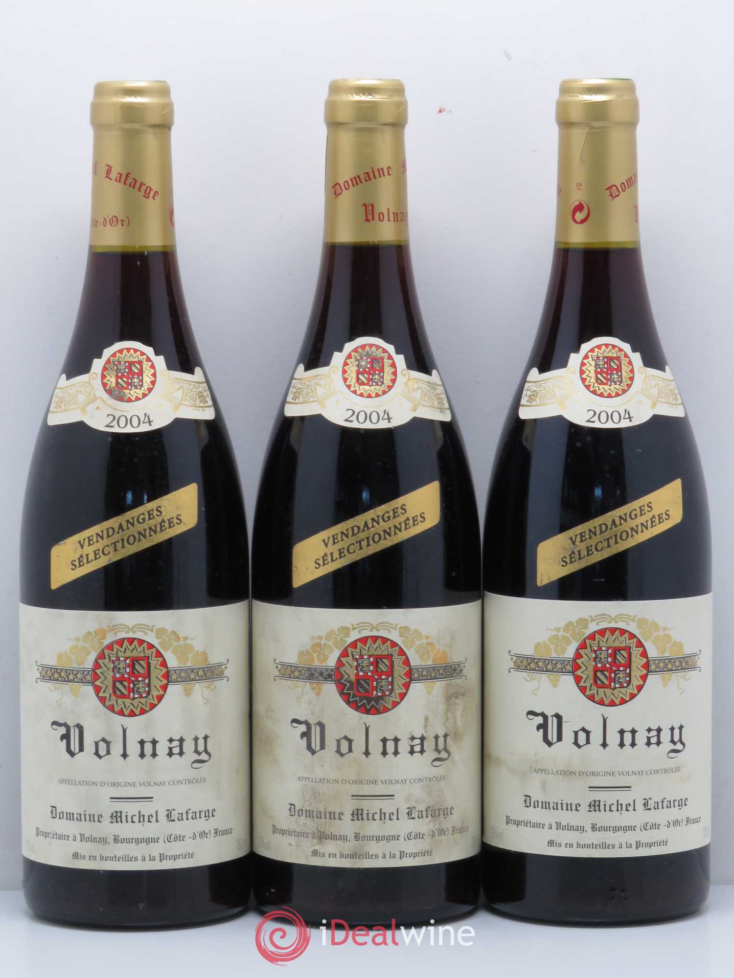 Volnay Vendanges sélectionnées Lafarge (Domaine) 2004 - Lot de 3 bouteilles - 0