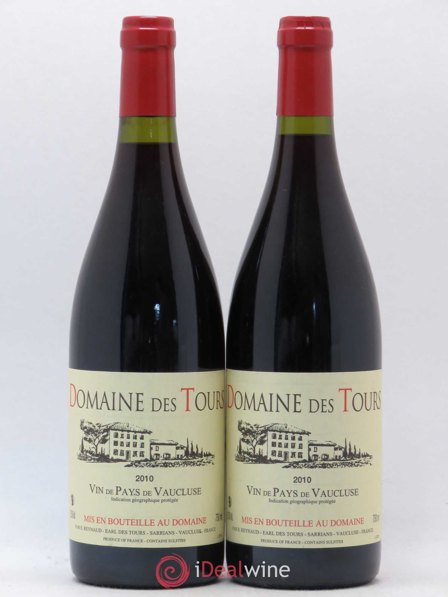Vaucluse (Vin de Pays de Vaucluse) Domaine des Tours Emmanuel Reynaud 2010 - Lot de 2 bouteilles - 0