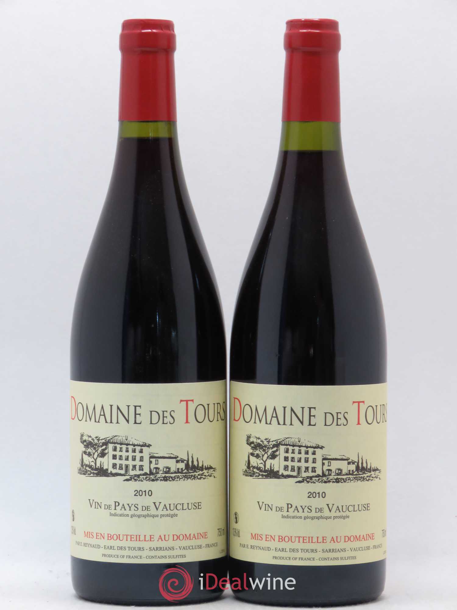 Vaucluse (Vin de Pays de Vaucluse) Domaine des Tours Emmanuel Reynaud 2010 - Lot de 2 bouteilles - 0
