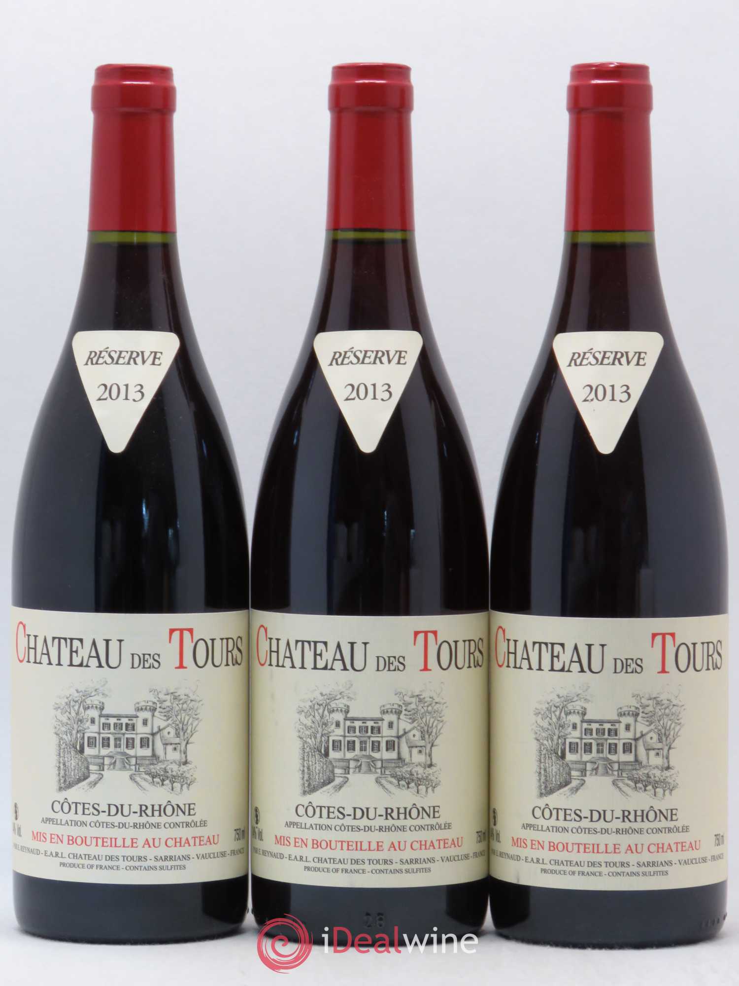 Côtes-du-Rhône Château des Tours Emmanuel Reynaud 2013 - Lot de 3 bouteilles - 0