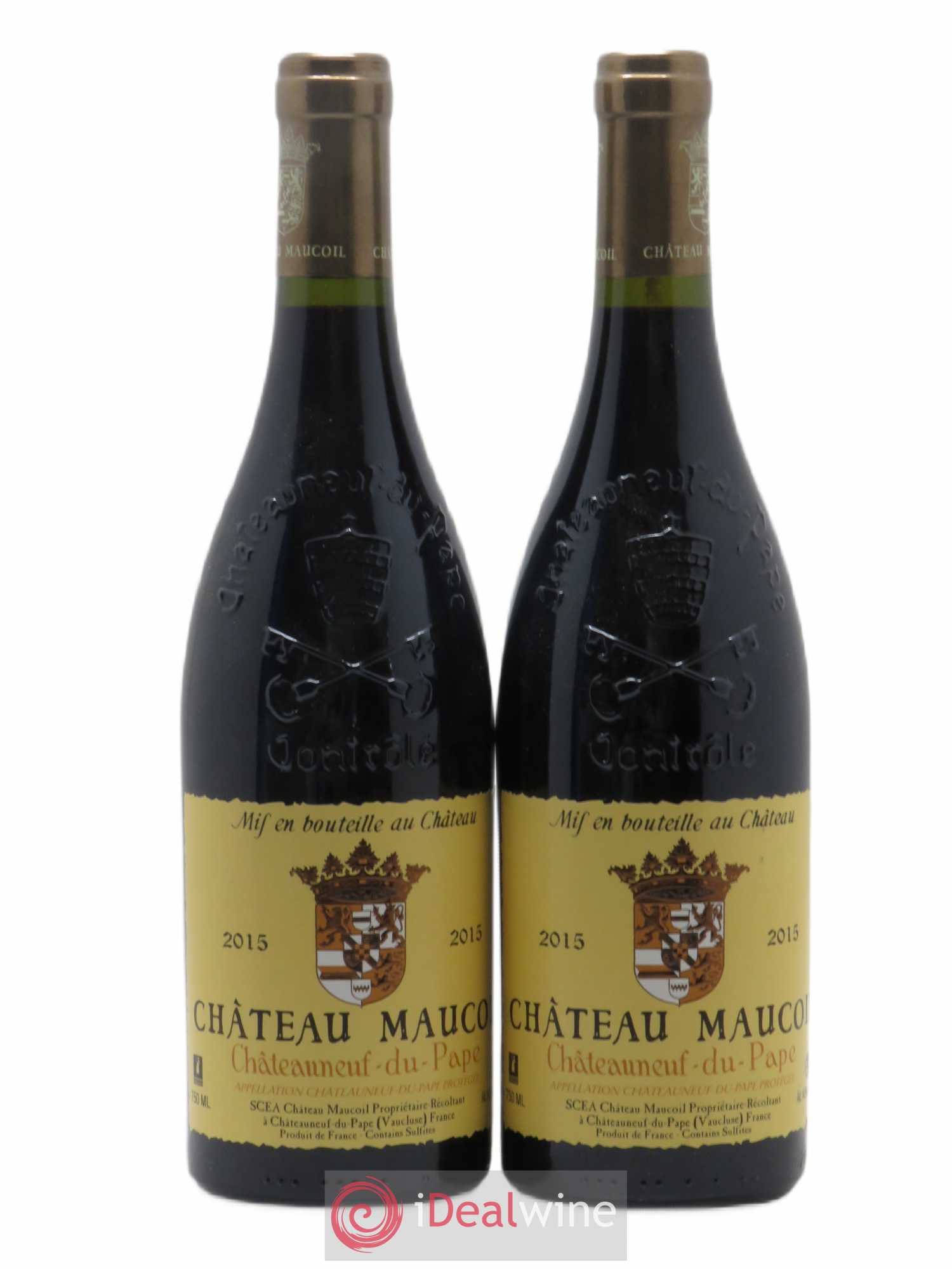 Châteauneuf-du-Pape château Maucoil 2015 - Posten von 2 Flaschen - 0