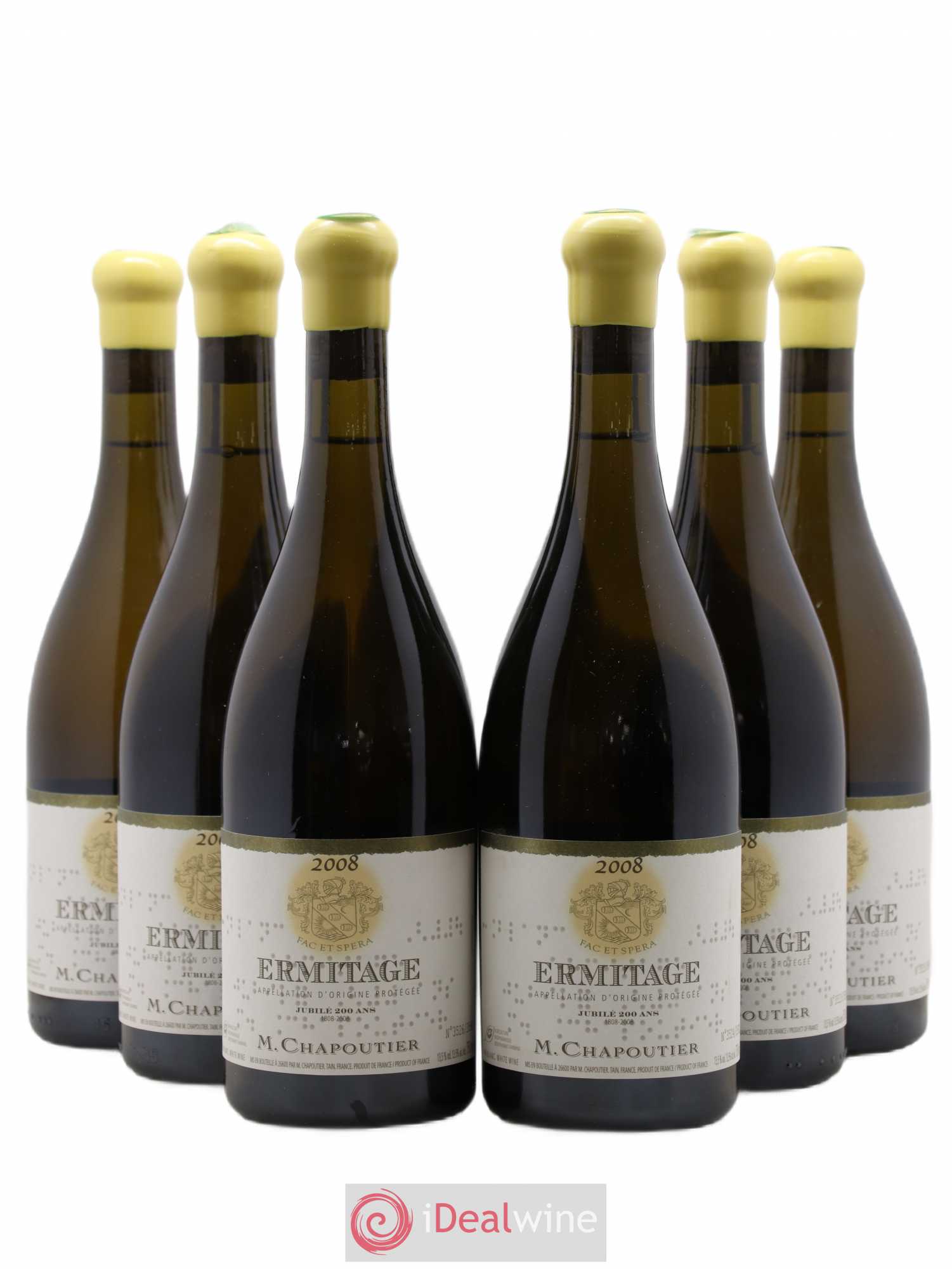 Hermitage Jubilée 200 ans Chapoutier 2008 - Posten von 6 Flaschen - 0