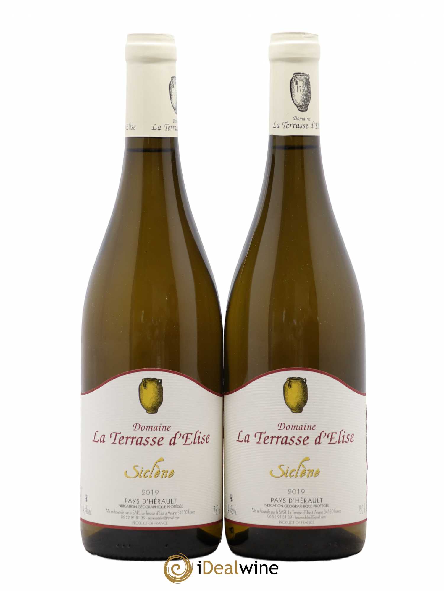 Pays d'Hérault Siclène Terrasse d'Elise (Domaine de la) 2019 - Lot de 2 bouteilles - 0