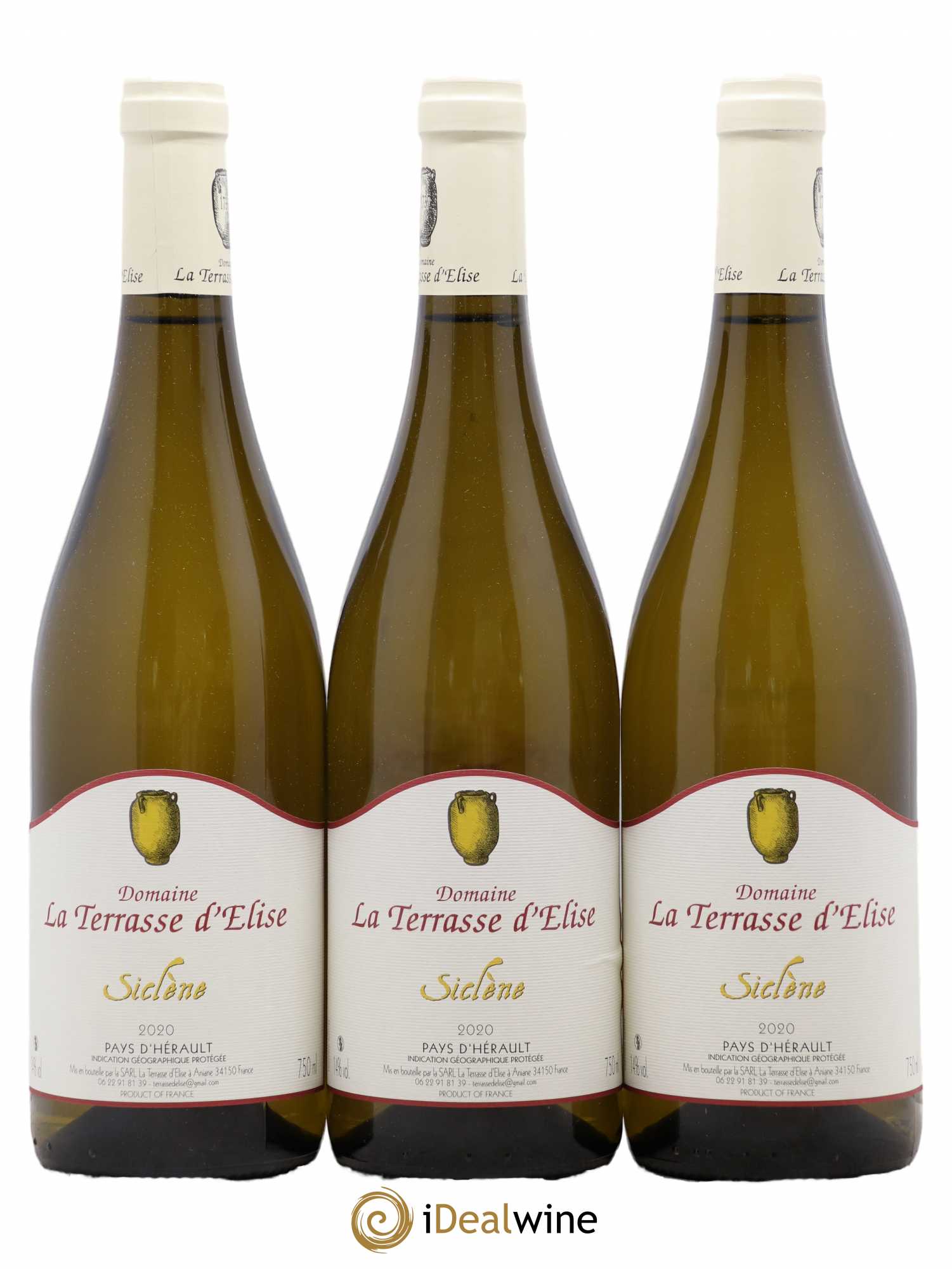 Pays d'Hérault Siclène Terrasse d'Elise (Domaine de la) 2020 - Lot de 3 bouteilles - 0