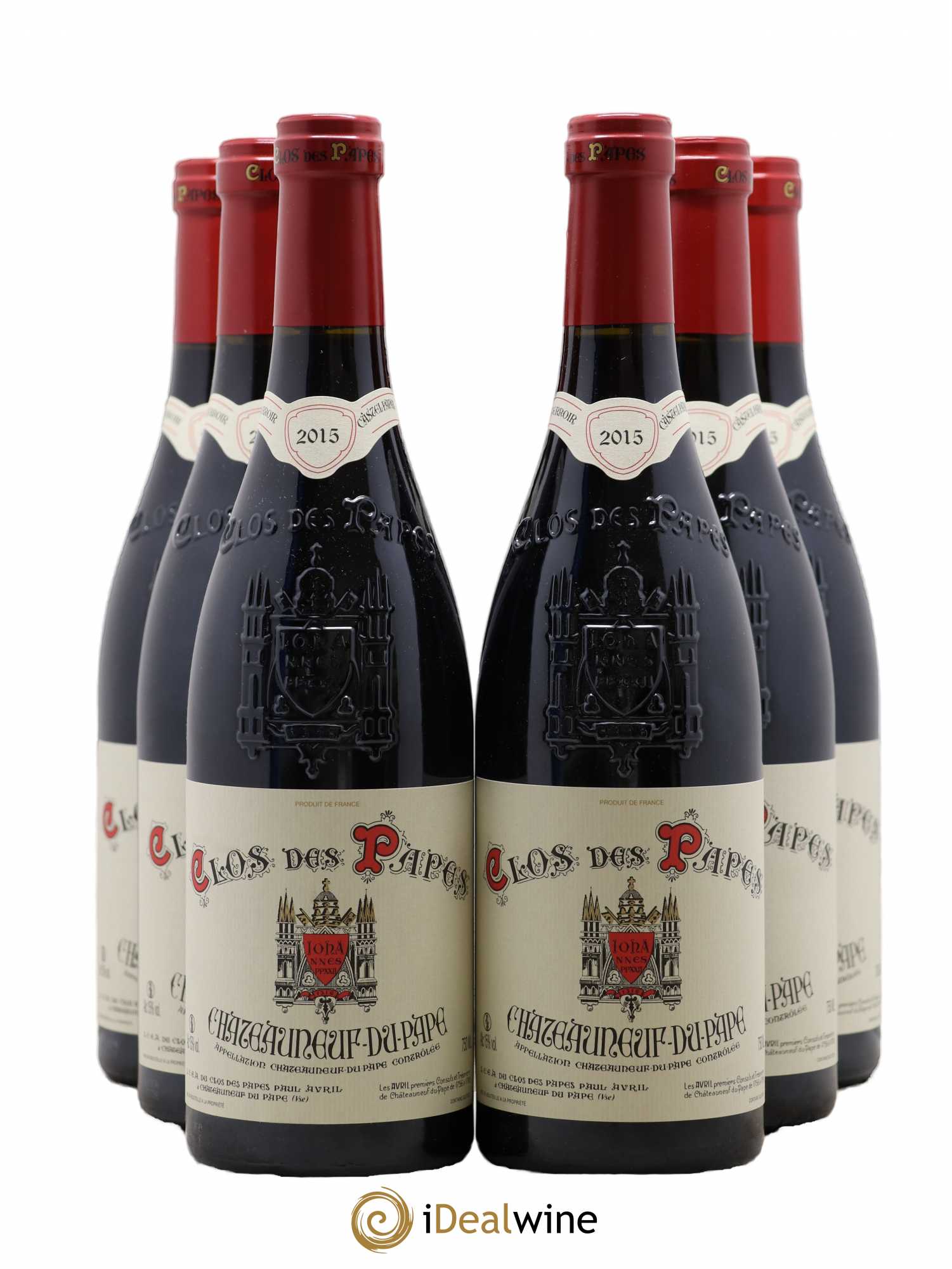 Châteauneuf-du-Pape Clos des Papes - Paul Avril 2015 - Lot de 6 bouteilles - 0
