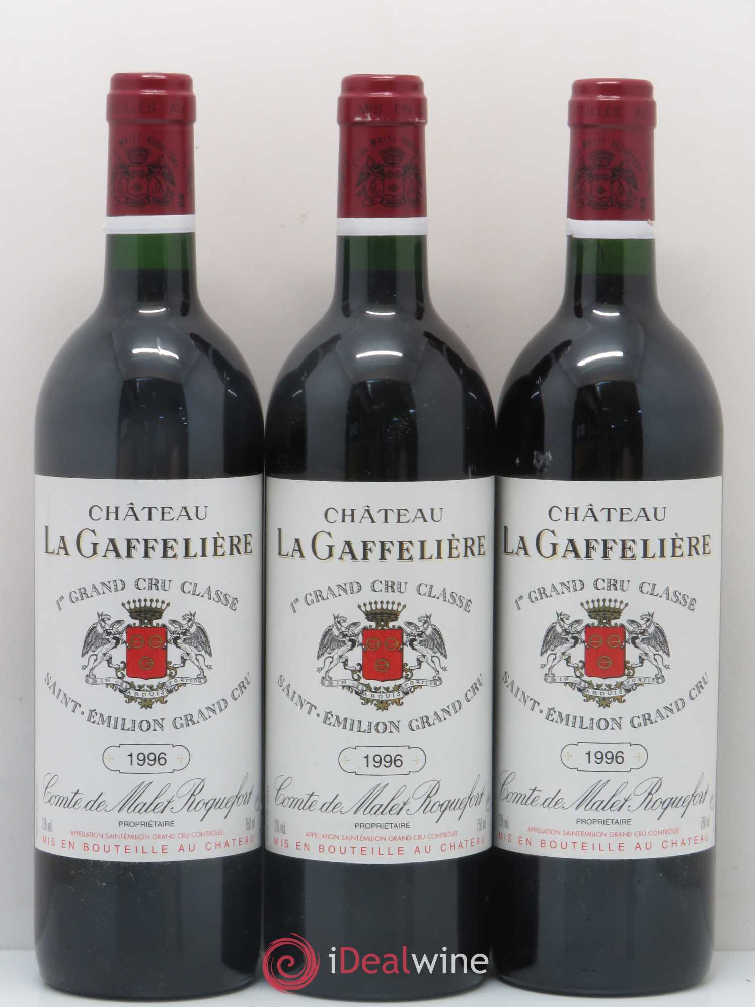 Château la Gaffelière 1er Grand Cru Classé B 1996 - Lot de 3 bouteilles - 0